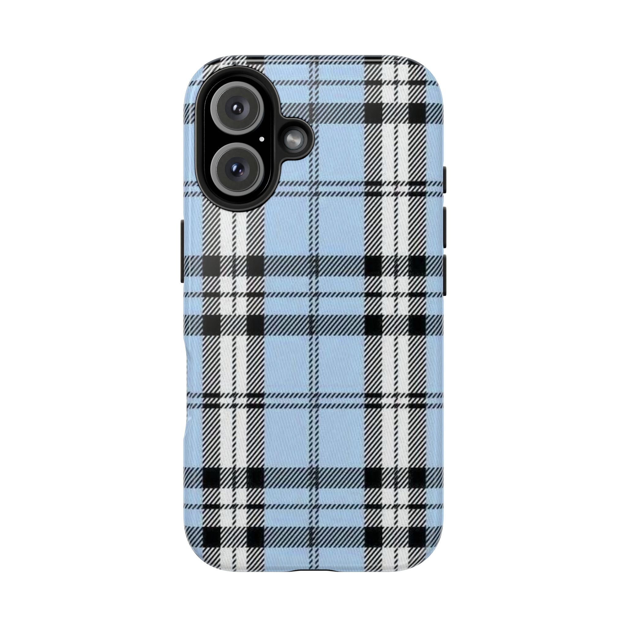 Light Baby Blue Gingham Plaid Phone Case