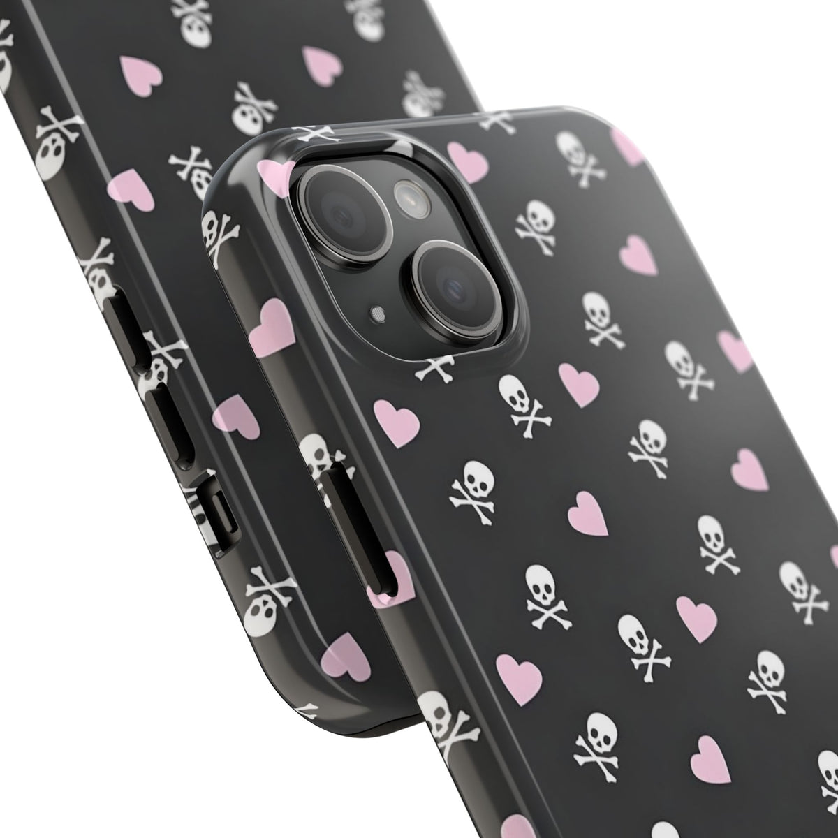 Cute Skulls and Hearts Phone Case  - Tough Impact-Resistant Case