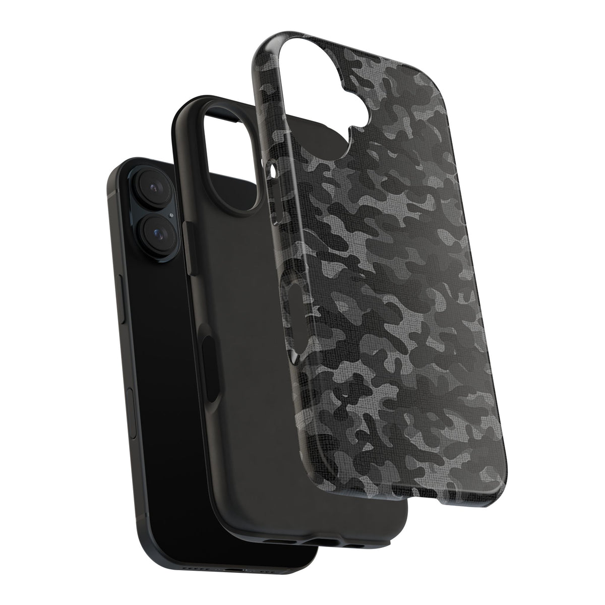 Black Camo Print Phone Case  - Tough Impact-Resistant Cases