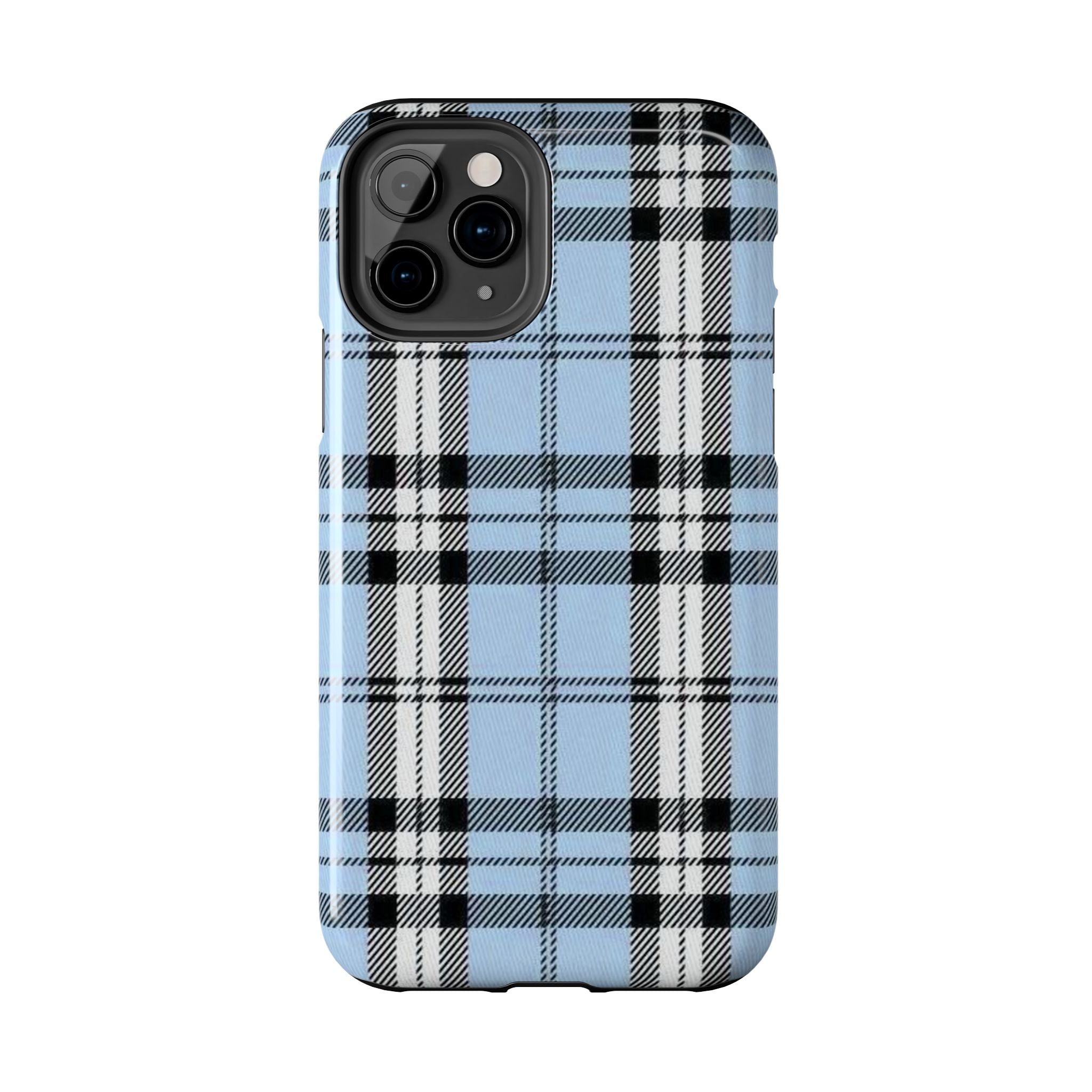 Light Baby Blue Gingham Plaid Phone Case