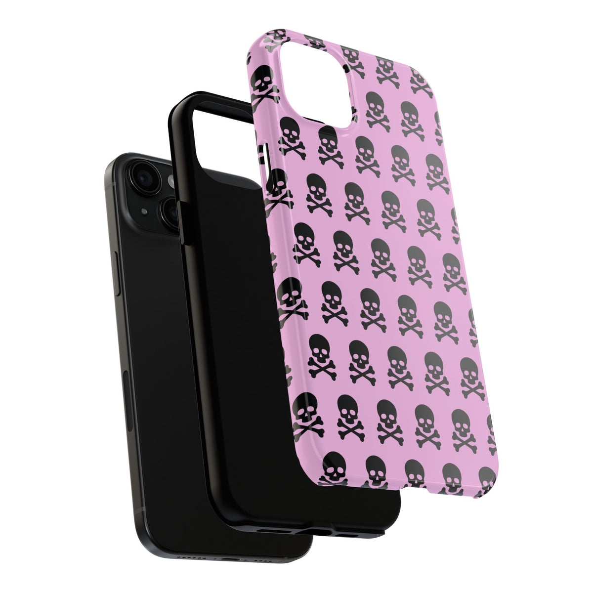 Pink Punk Skull Print Phone Case