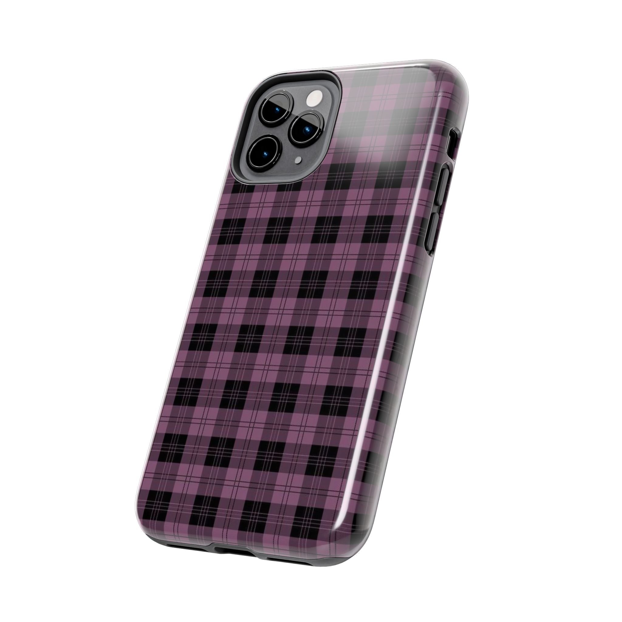 Emo Dark Pink Gingham Plaid Phone Case  - Tough Impact-Resistant Case