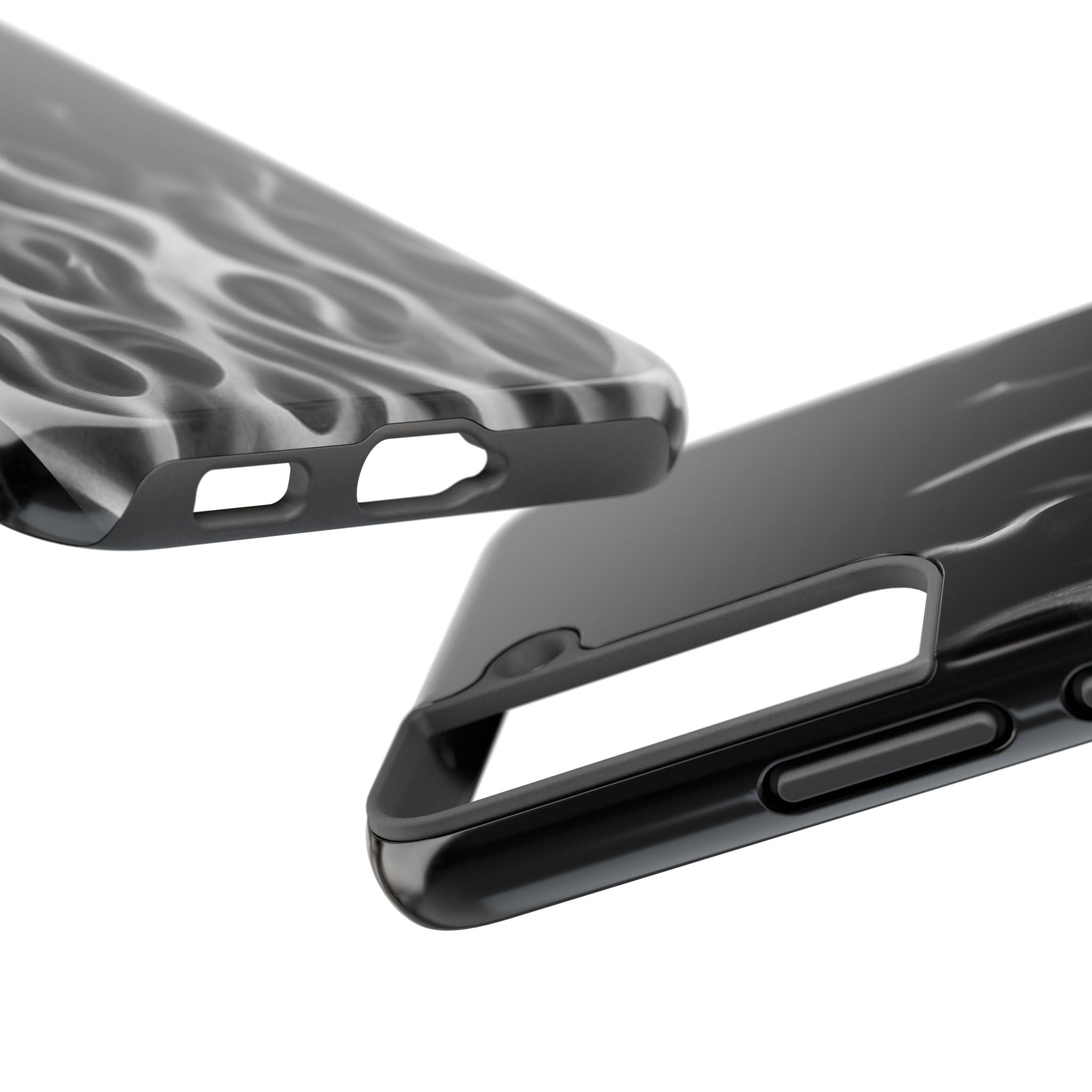 White Airbrush Flames Phone Case  - Tough Impact-Resistant Case