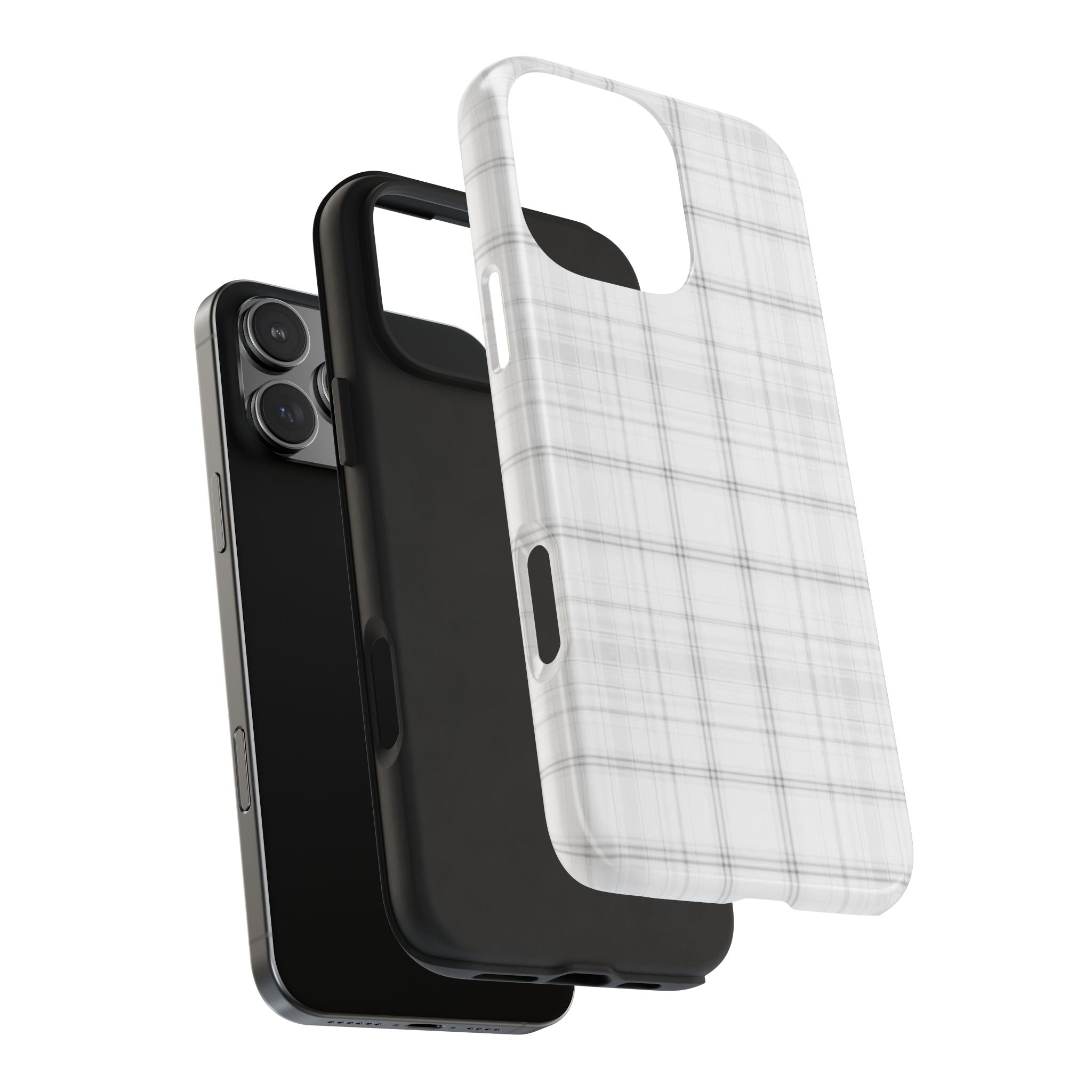 White Gingham Phone Case