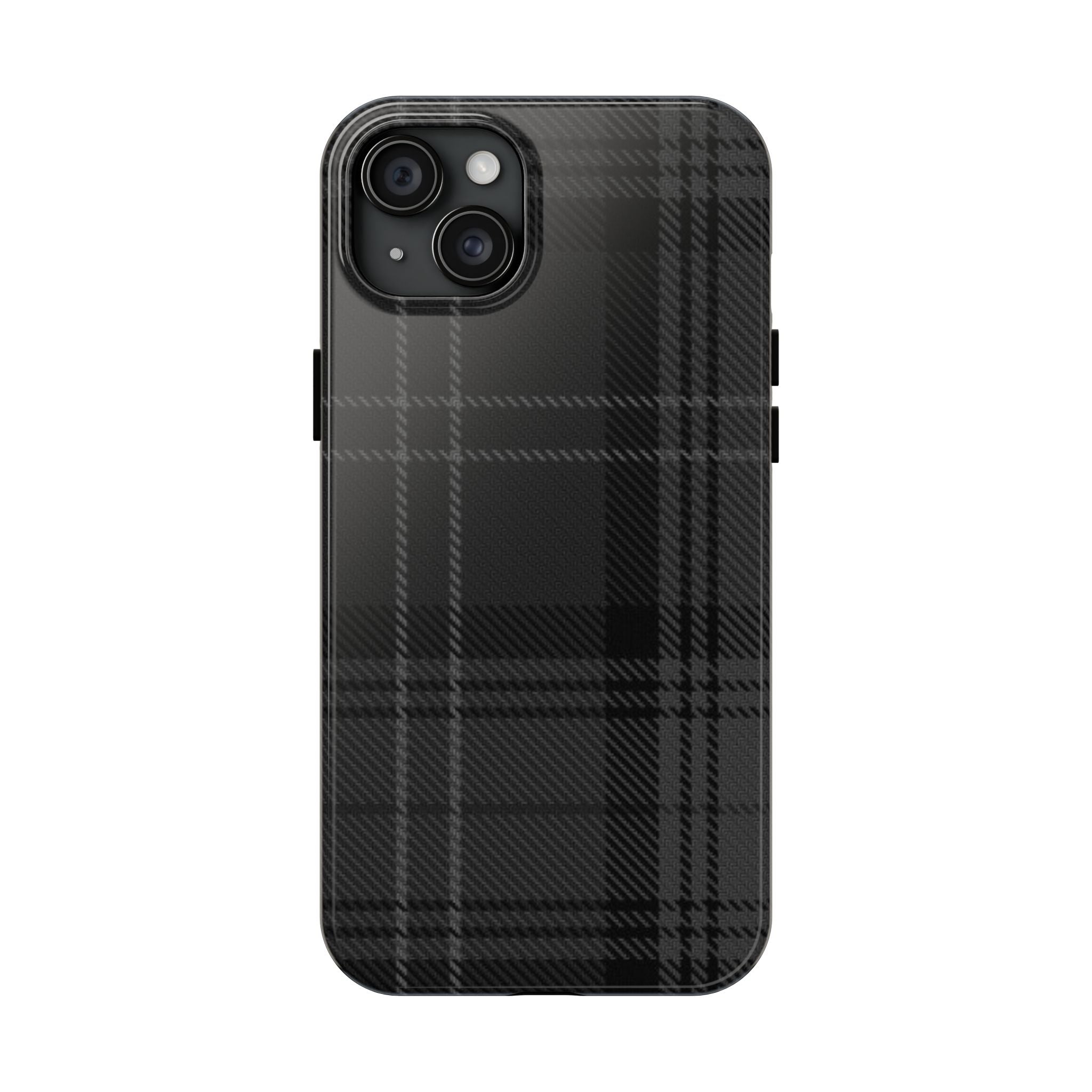 Black Plaid Phone Case  - Tough Impact-Resistant Case