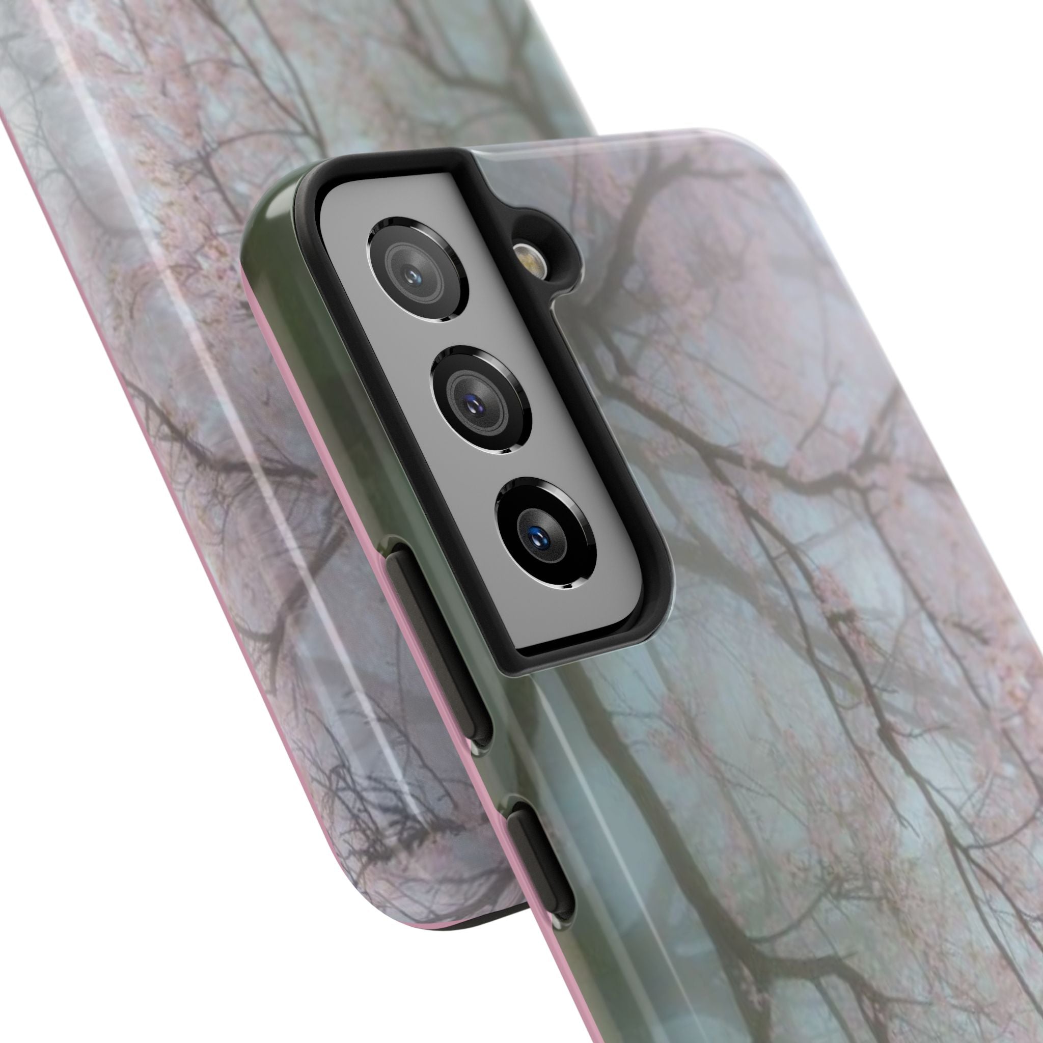 Foggy Cherry Blossom Cyber Phone Case  - Tough Impact-Resistant Case