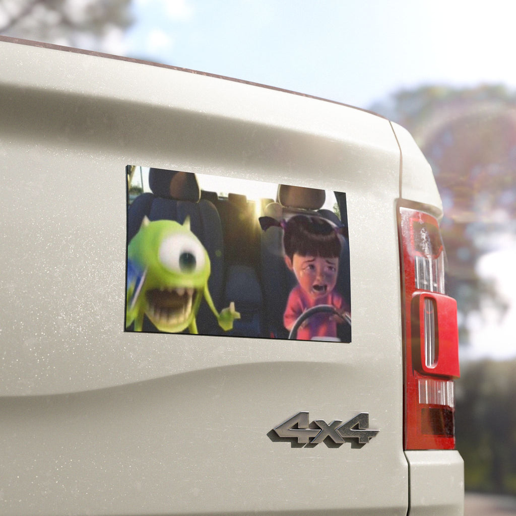 Funny new driver bumper magnet - Monsters Inc