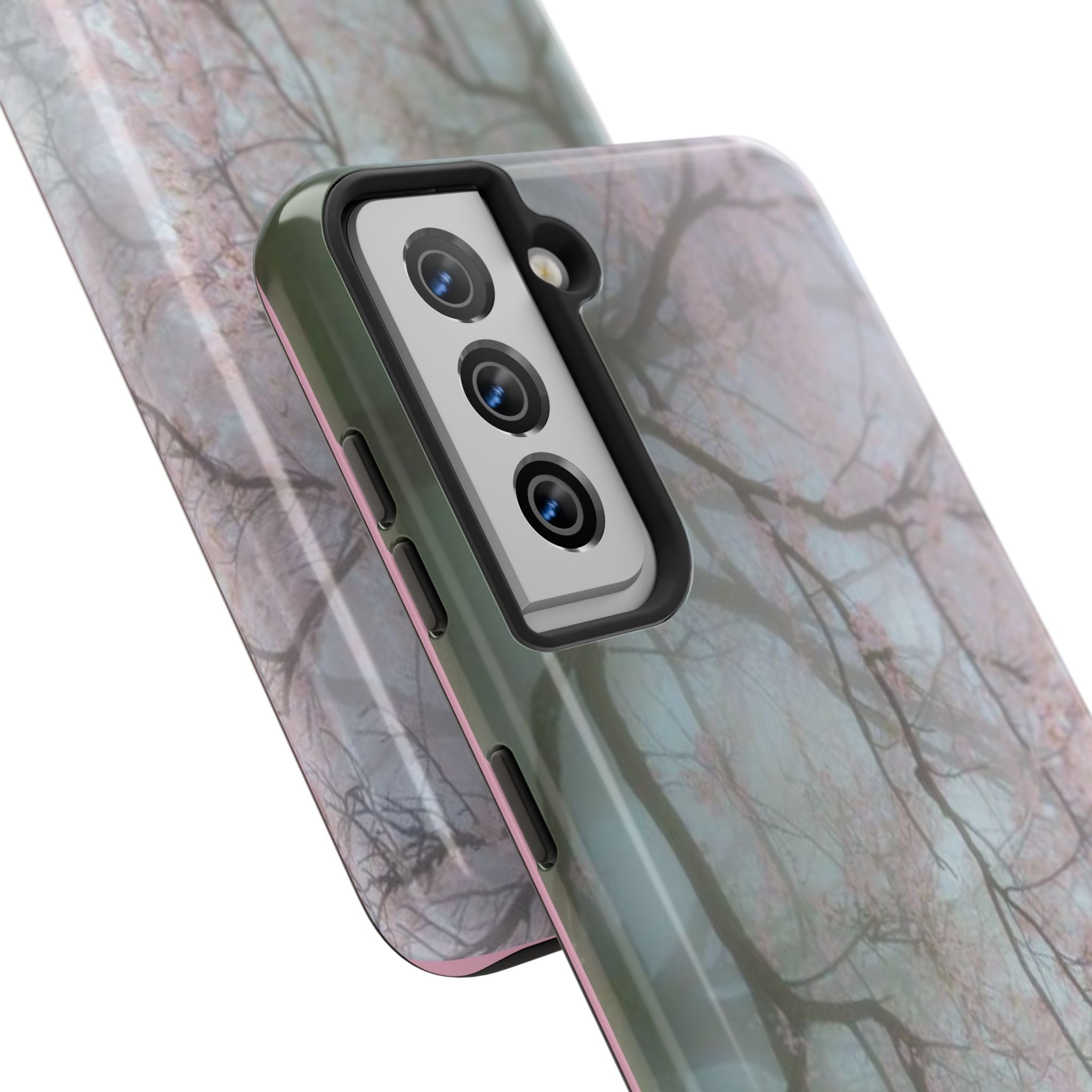 Foggy Cherry Blossom Cyber Phone Case  - Tough Impact-Resistant Case