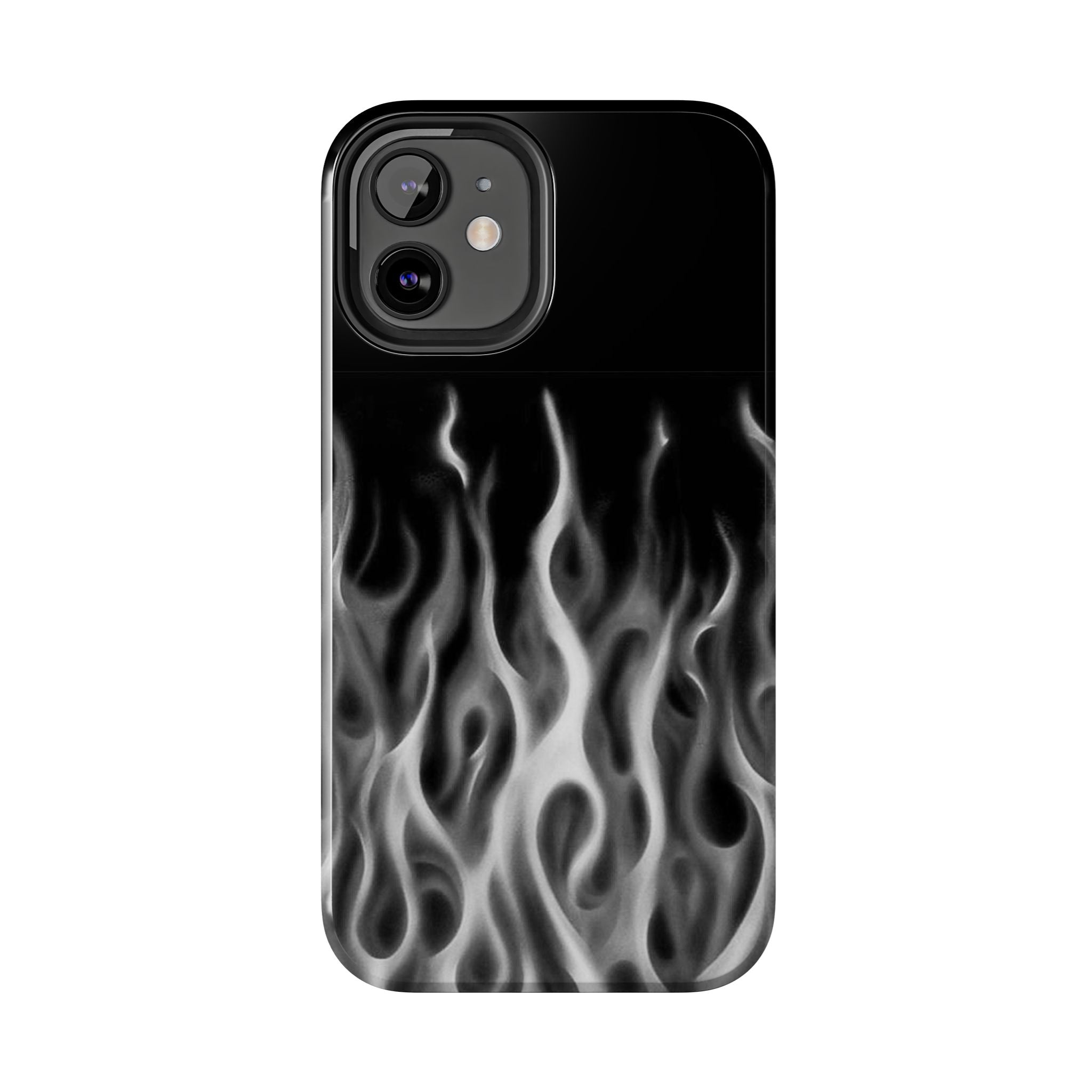 White Airbrush Flames Phone Case  - Tough Impact-Resistant Case