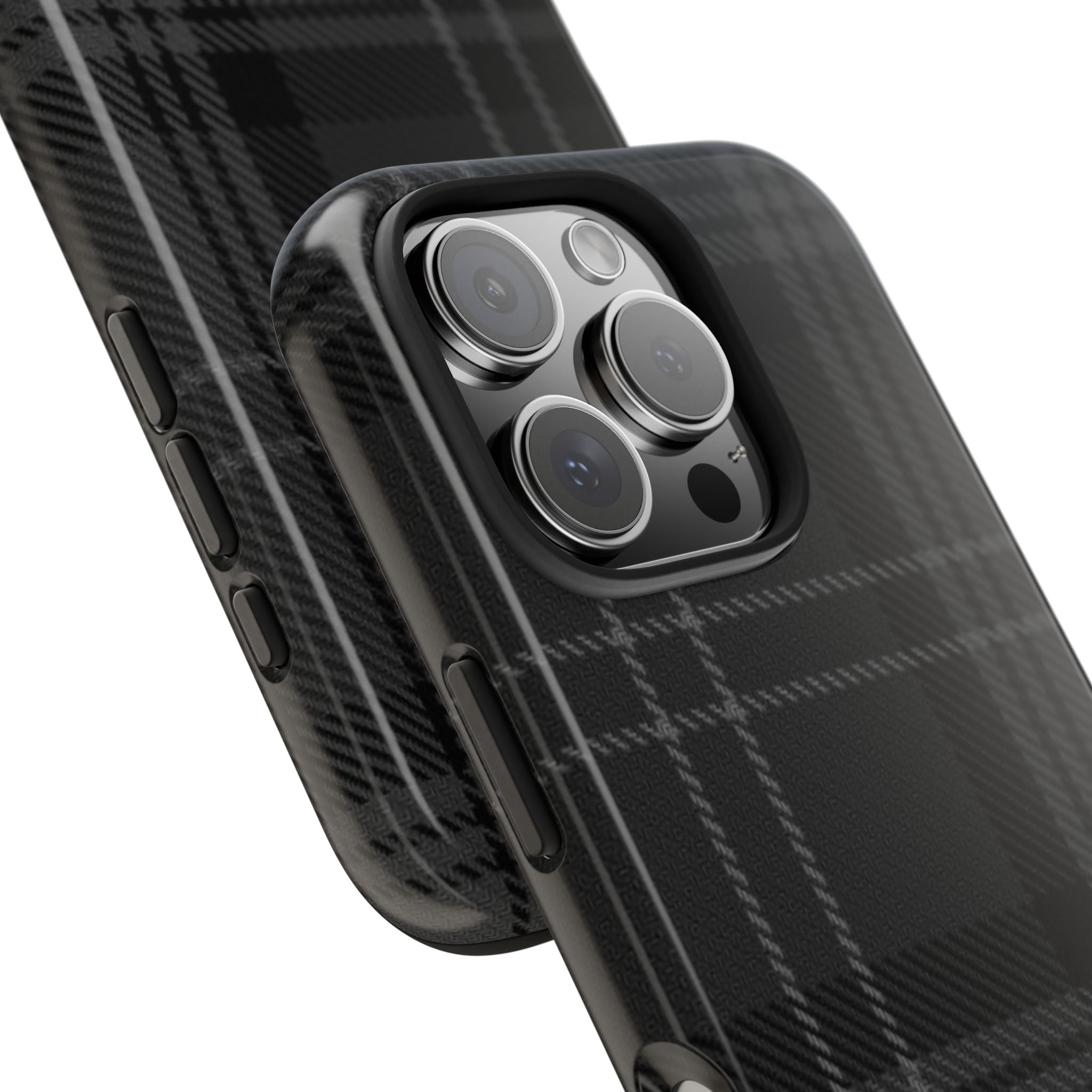 Black Plaid Phone Case  - Tough Impact-Resistant Case