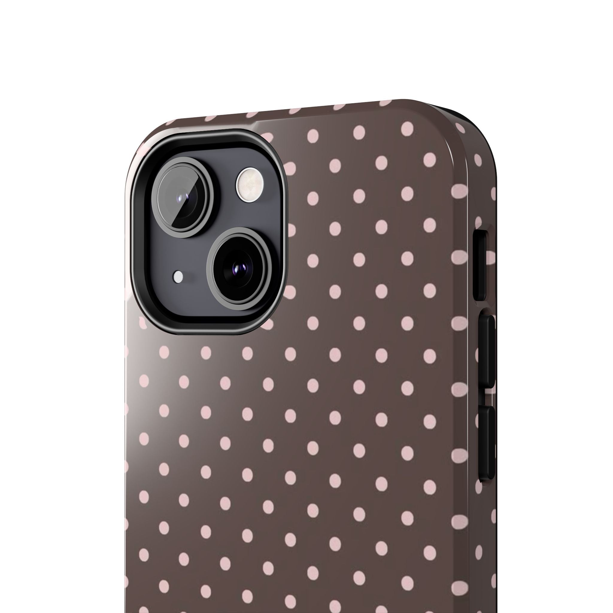 Brown with Pink Dots Phone Case  - Tough Impact-Resistant Case