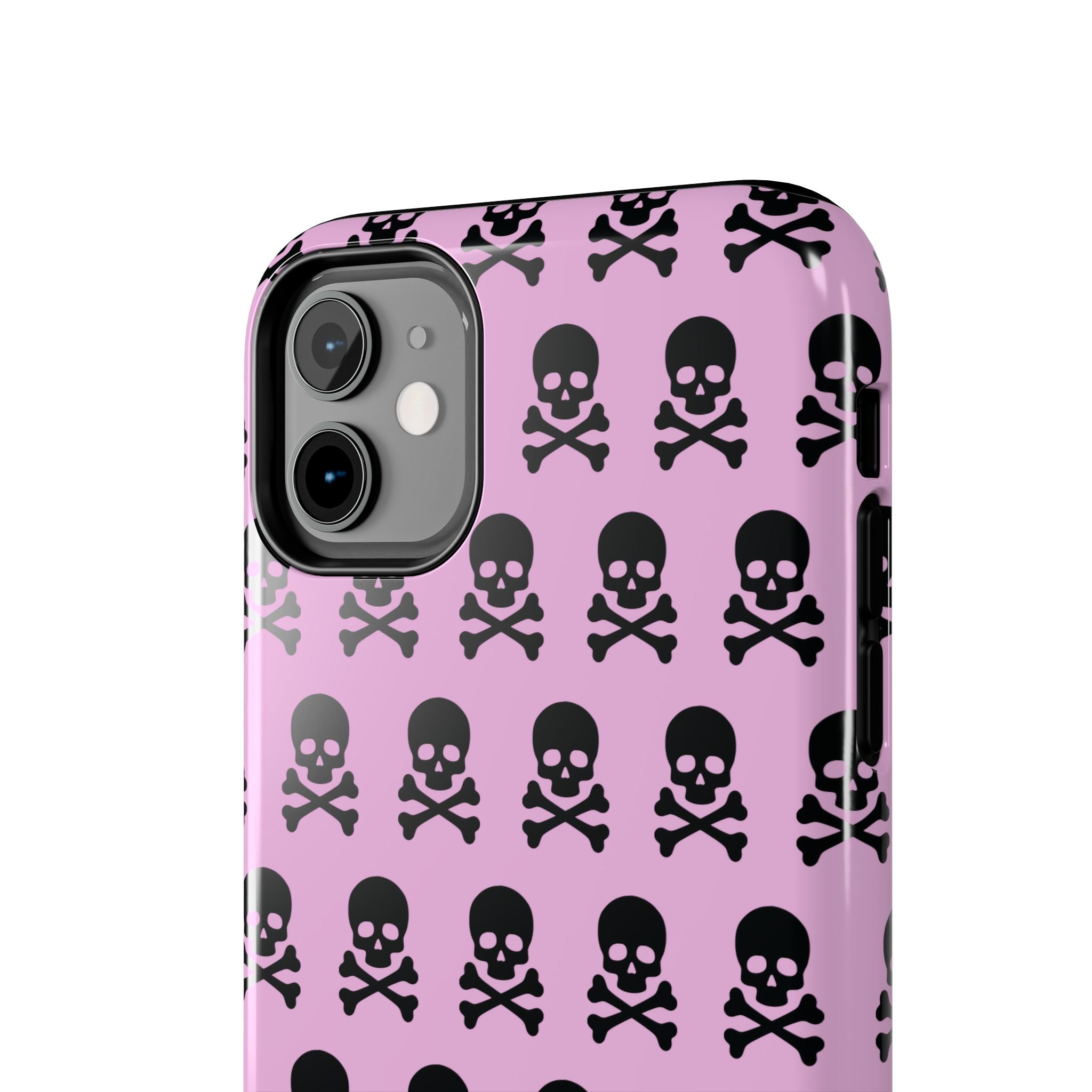 Pink Punk Skull Print Phone Case