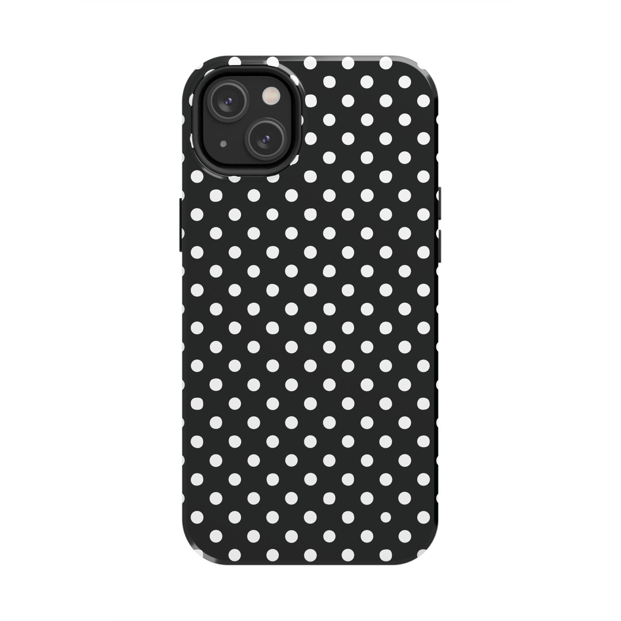 Black and White Polka Dot Phone Case  - Tough Impact-Resistant Case