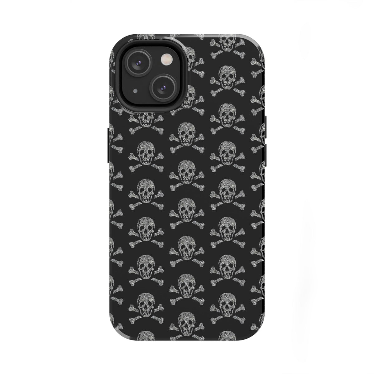 Silver Skull Print Phone Case  - Tough Impact-Resistant Case