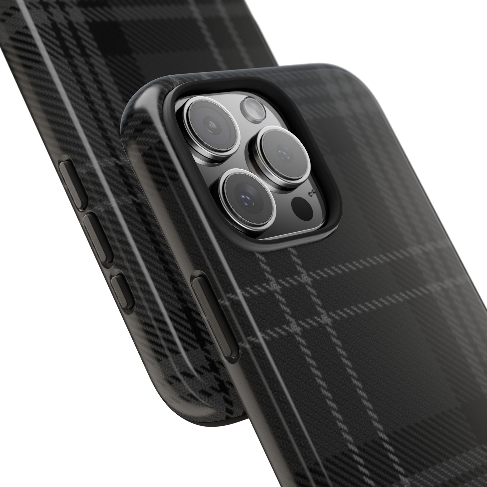 Black Plaid Phone Case  - Tough Impact-Resistant Case