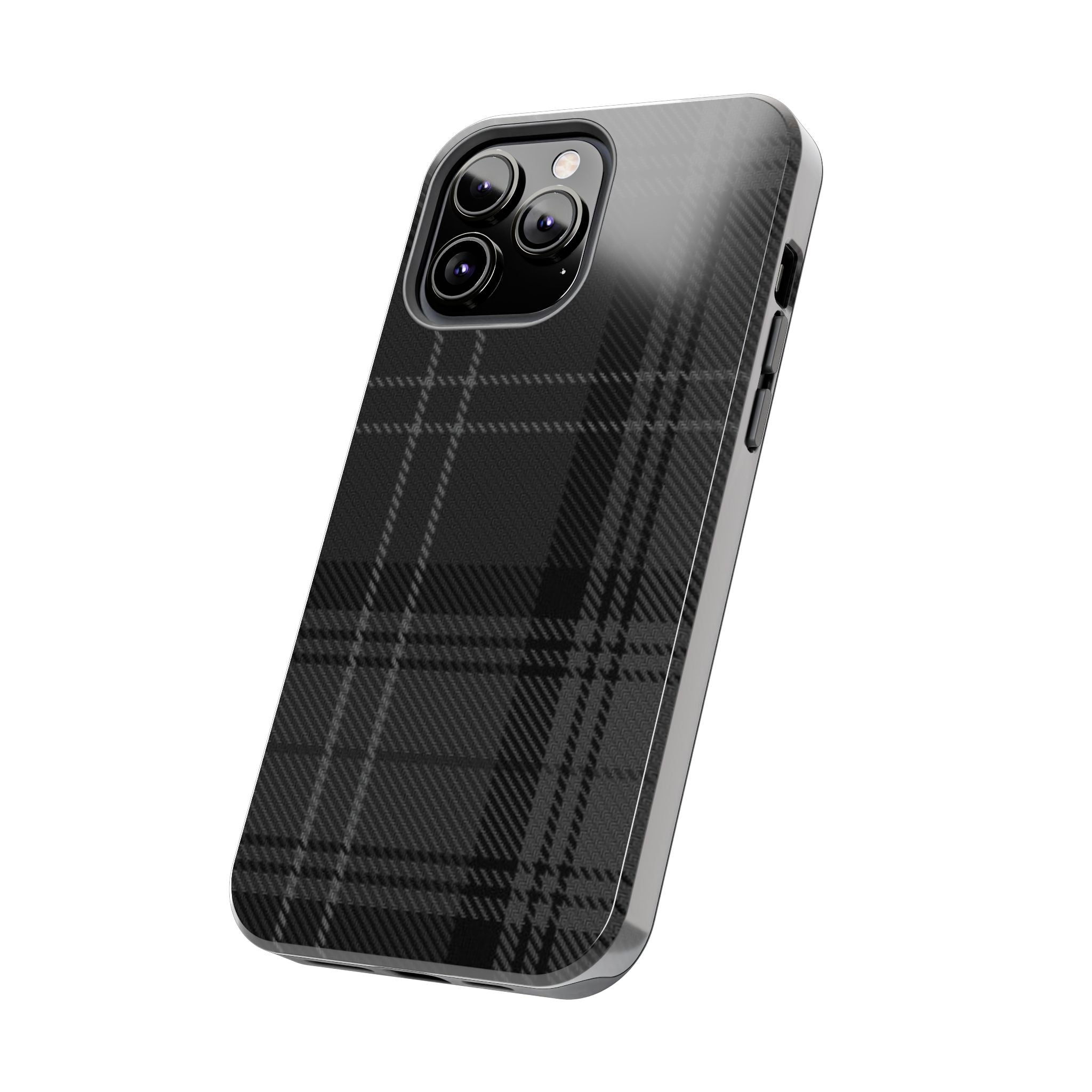 Black Plaid Phone Case  - Tough Impact-Resistant Case