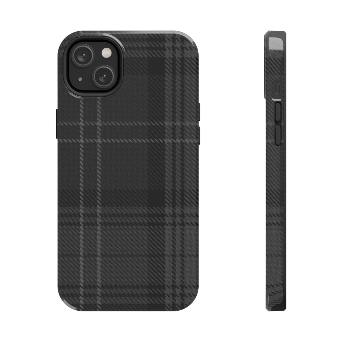 Black Plaid Gingham Phone Case