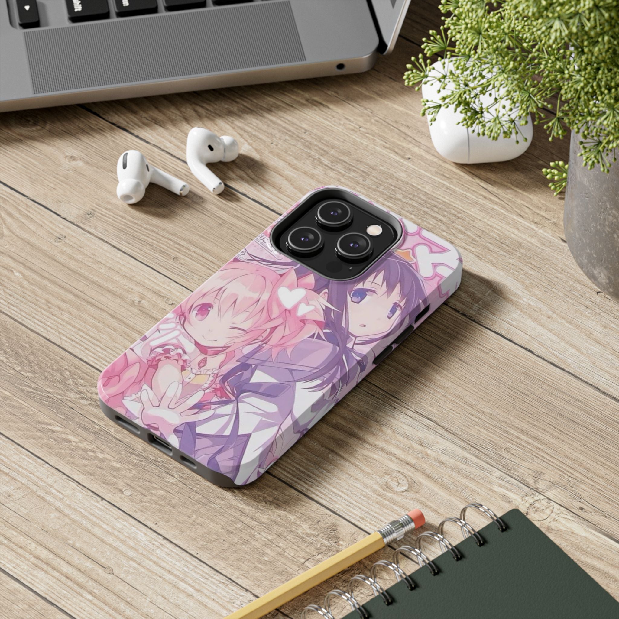 Cute Pink and Purple Anime Phone Case