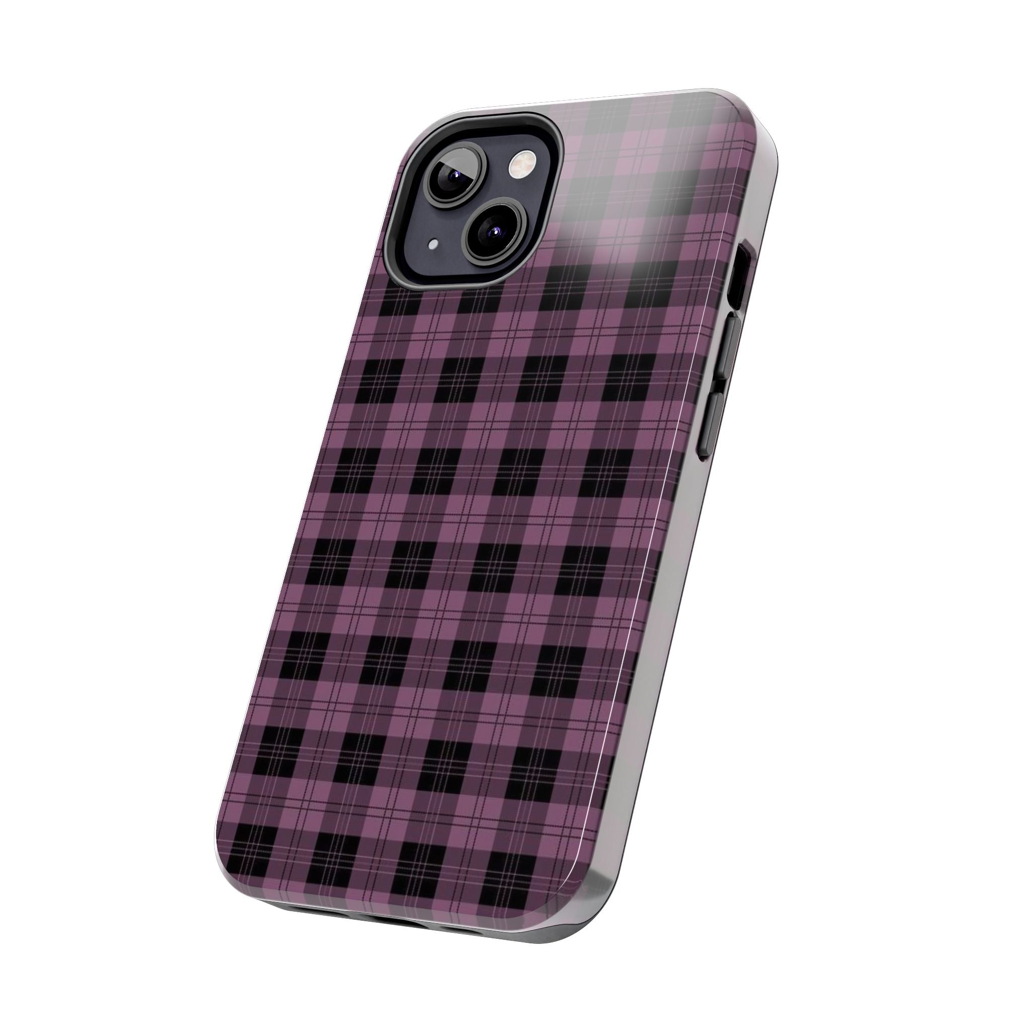 Emo Dark Pink Gingham Plaid Phone Case  - Tough Impact-Resistant Case