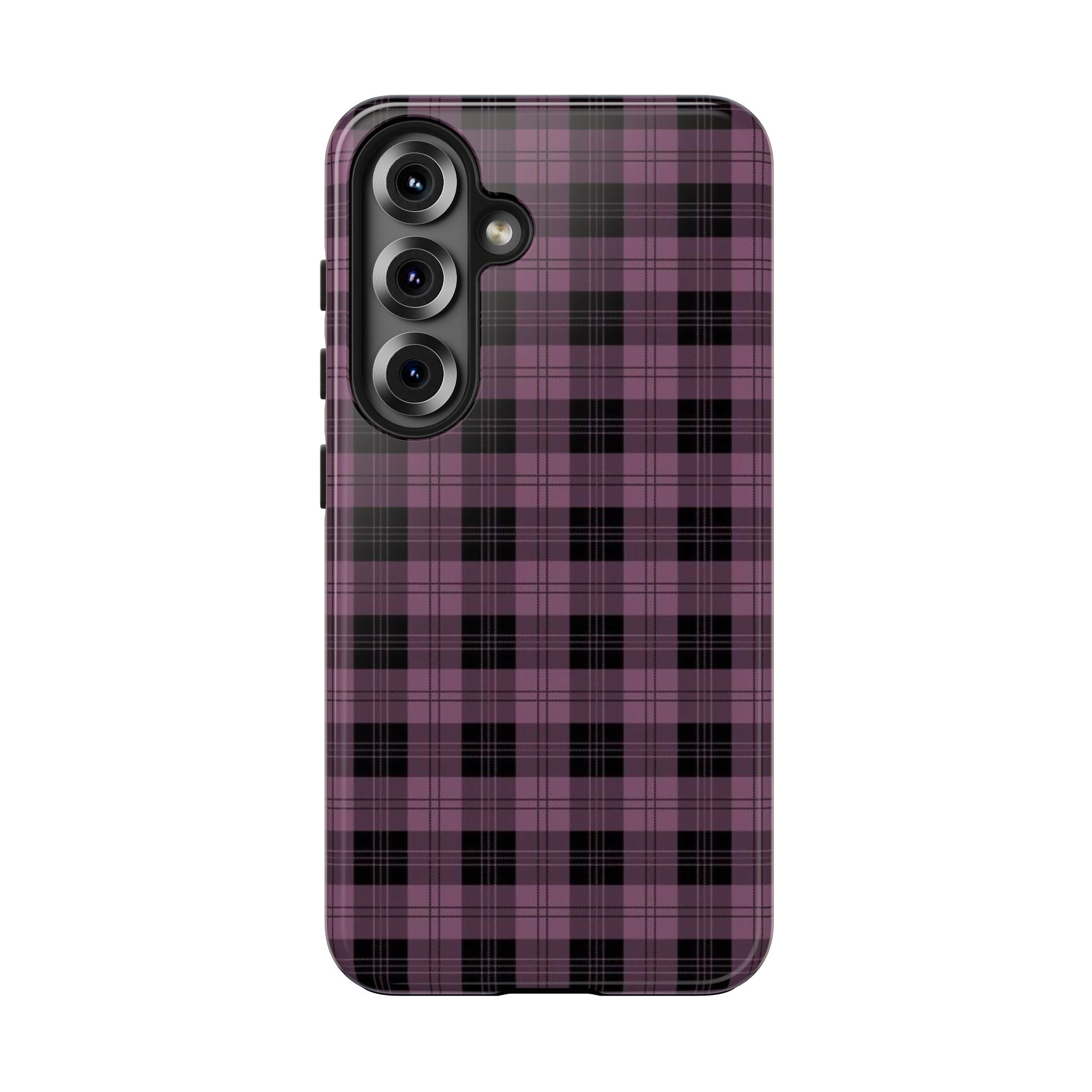 Emo Dark Pink Gingham Plaid Phone Case  - Tough Impact-Resistant Case