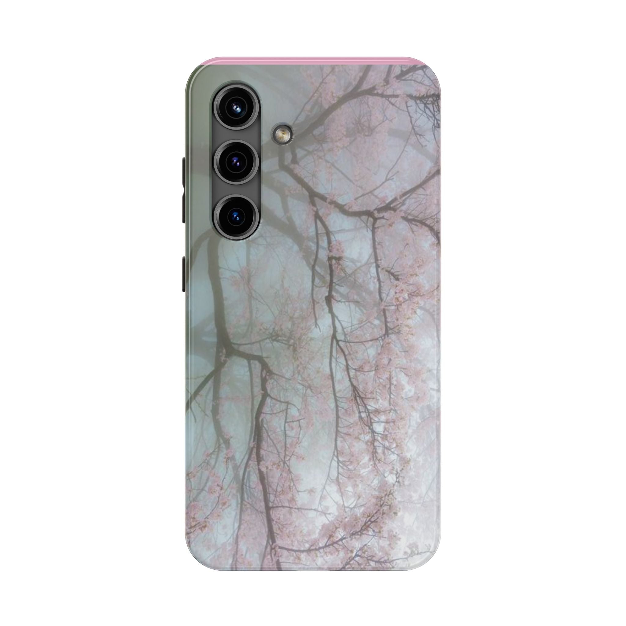 Foggy Cherry Blossom Cyber Phone Case  - Tough Impact-Resistant Case