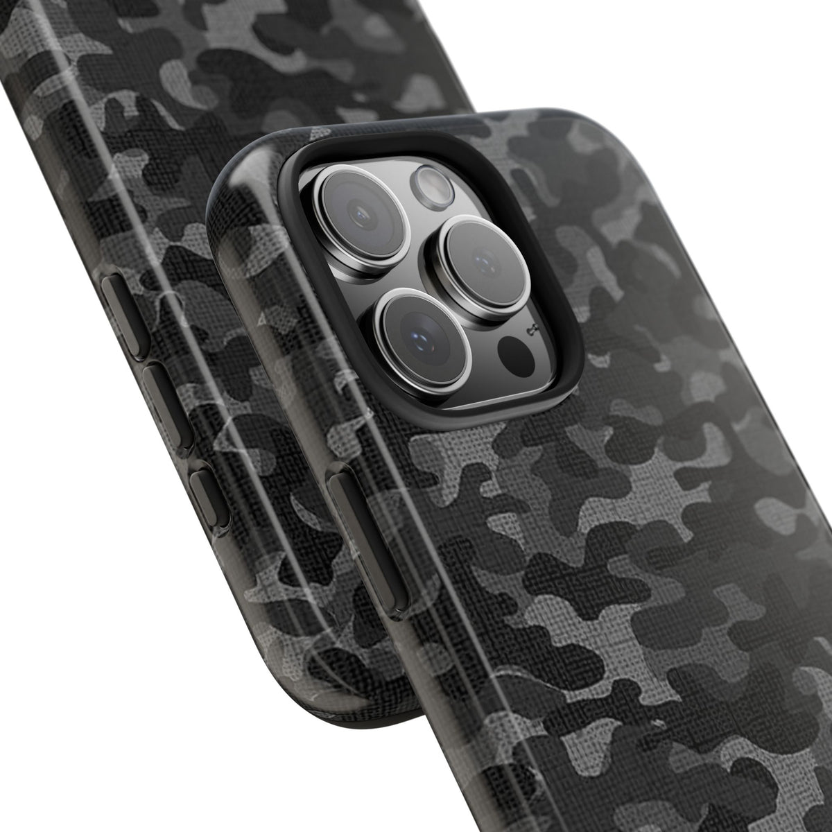 Black Camo Print Phone Case  - Tough Impact-Resistant Cases