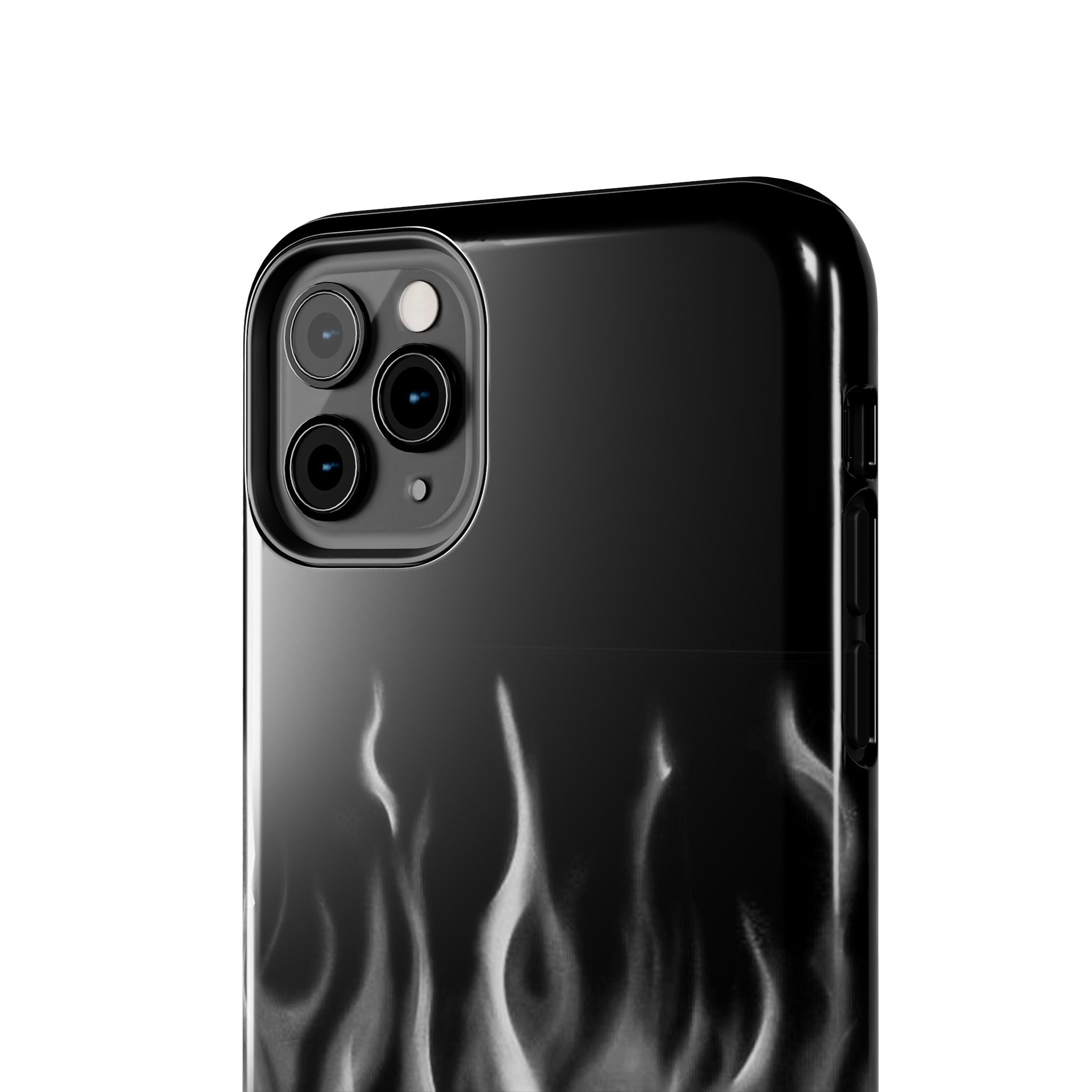 White Airbrush Flames Phone Case  - Tough Impact-Resistant Case