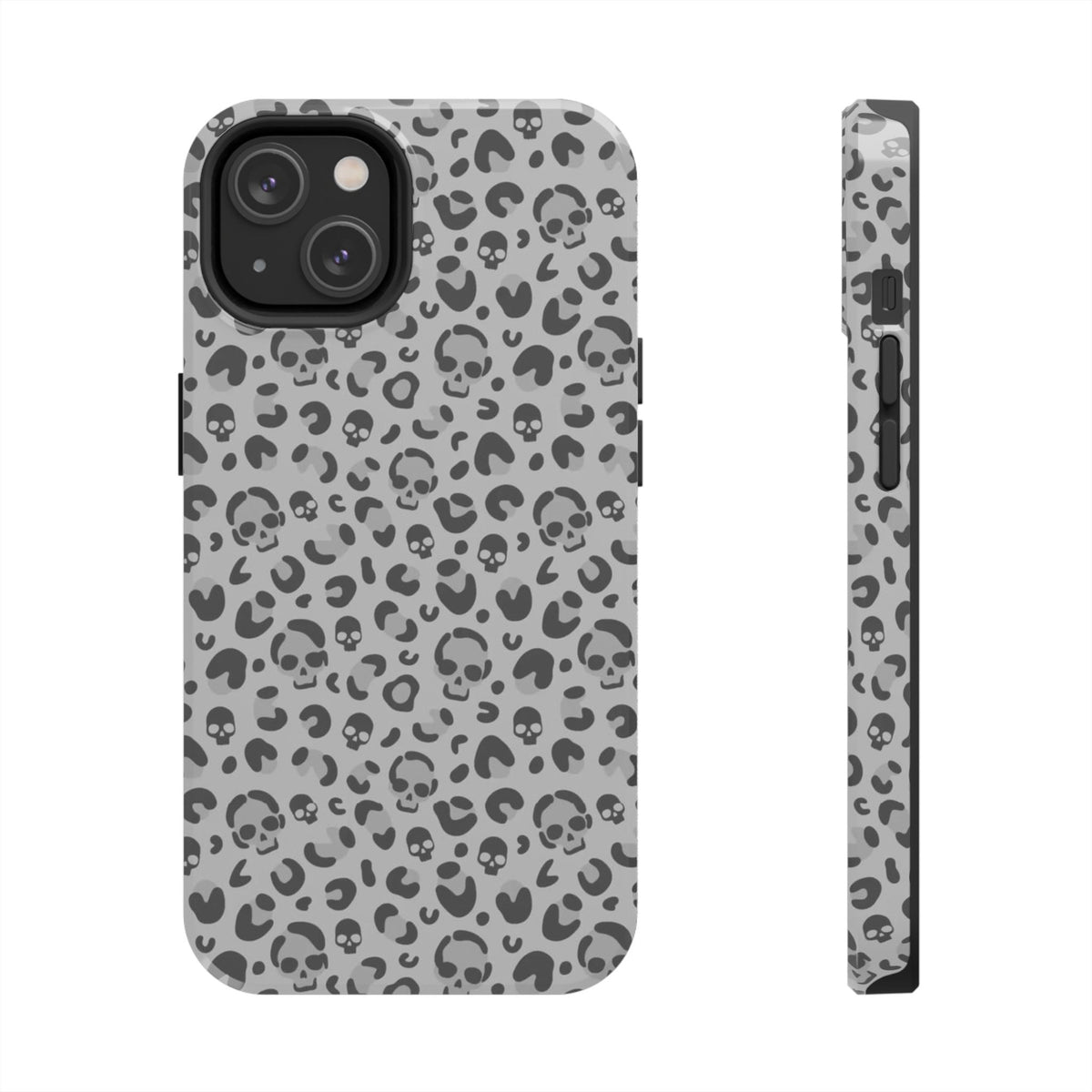 Skull Cheetah Grey Leopard Phone Case