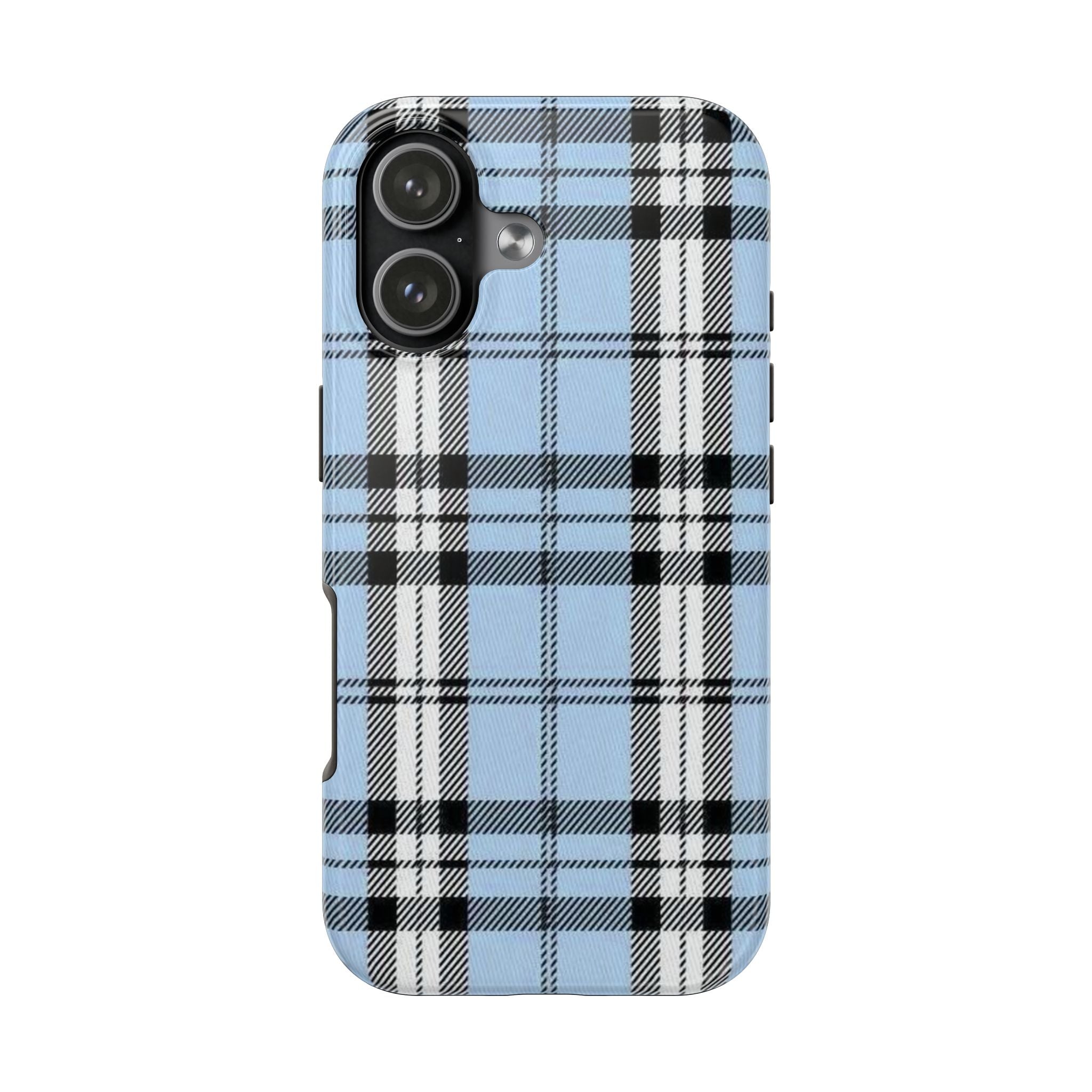 Light Baby Blue Gingham Plaid Phone Case