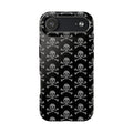 Silver Skull Print Phone Case  - Tough Impact-Resistant Case