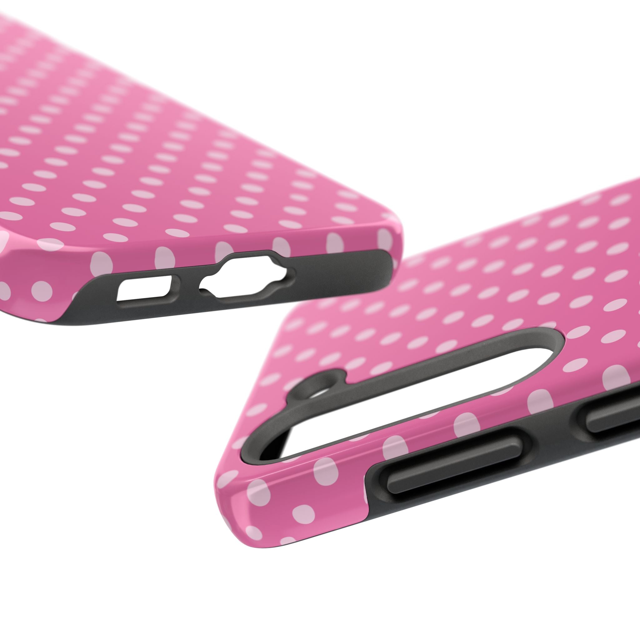 Pink on Pink Polka Dot Phone Case  - Tough Impact-Resistant Case