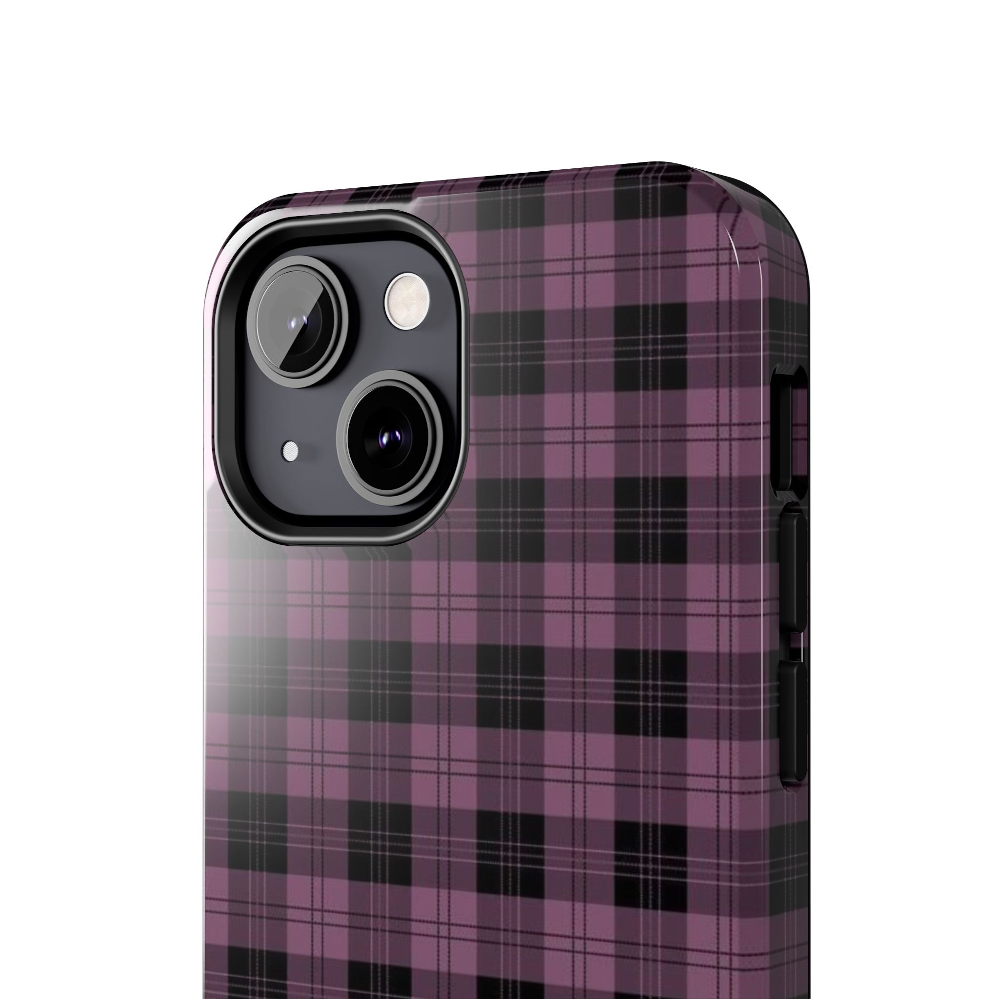 Emo Dark Pink Gingham Plaid Phone Case  - Tough Impact-Resistant Case