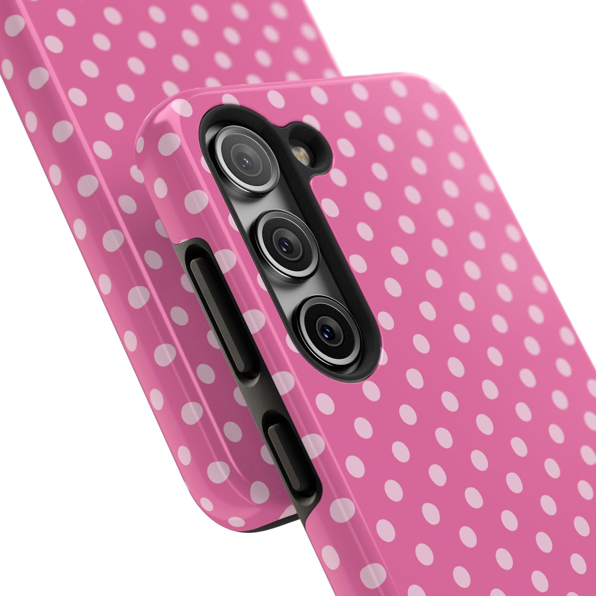 Pink on Pink Polka Dot Phone Case  - Tough Impact-Resistant Case