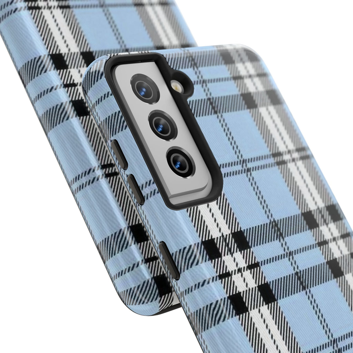 Light Baby Blue Gingham Plaid Phone Case