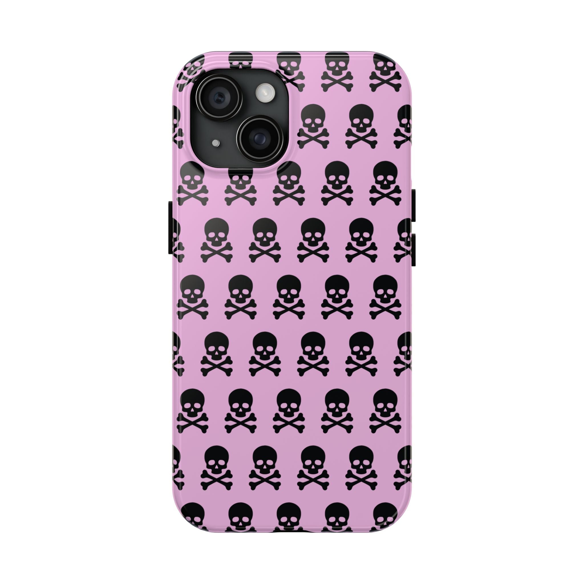 Pink Punk Skull Print Phone Case