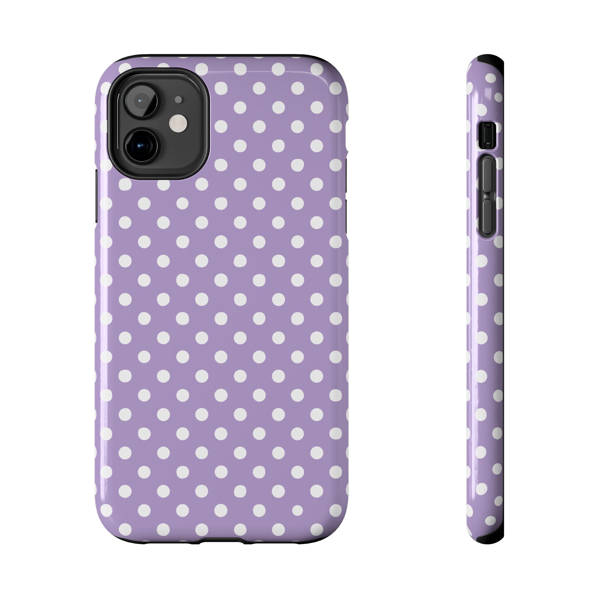 Purple Polka Dot Phone Case  - Tough Impact-Resistant Case