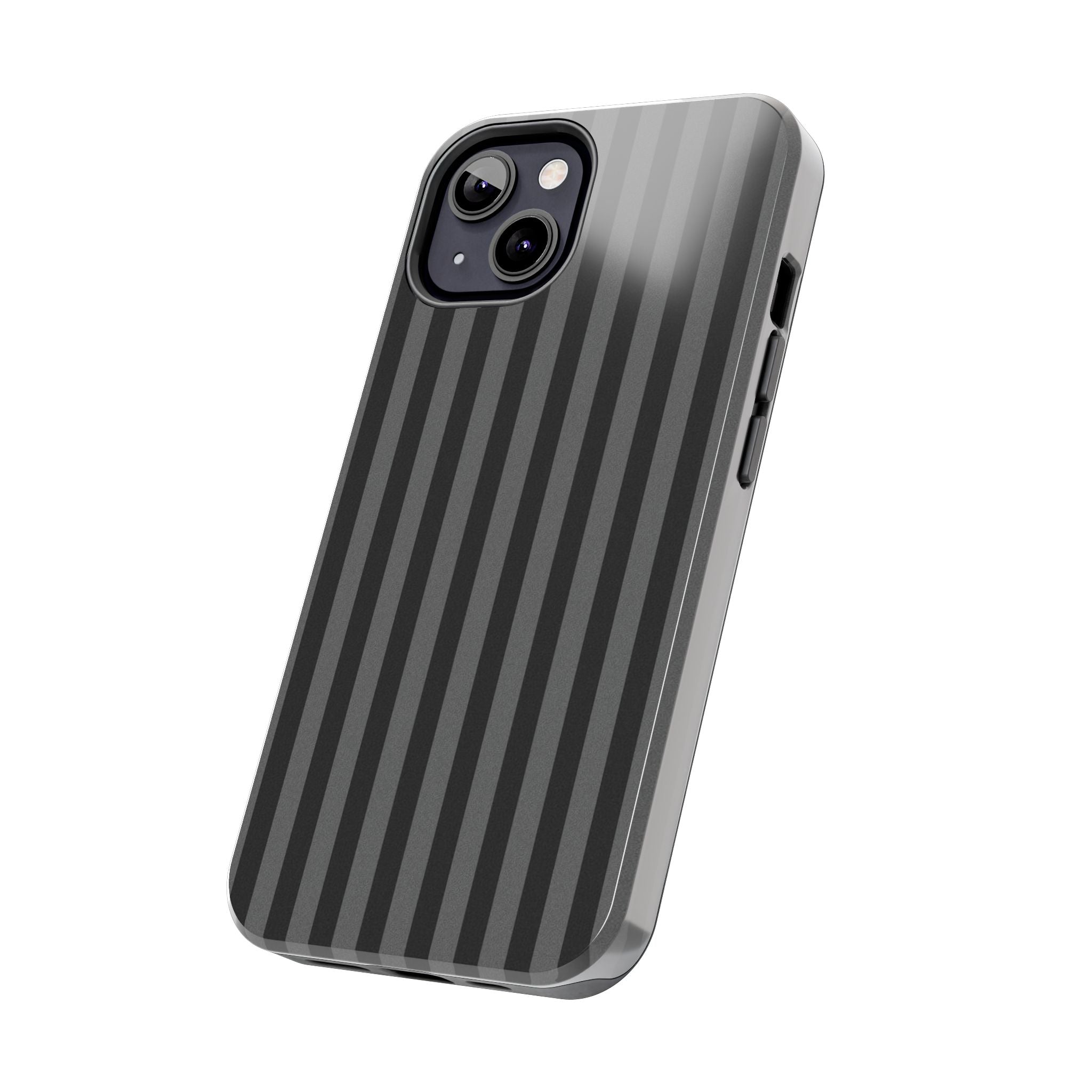 Dark Grey and Black Stripes Phone Case