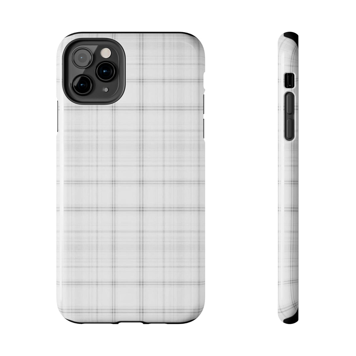 White Gingham Phone Case