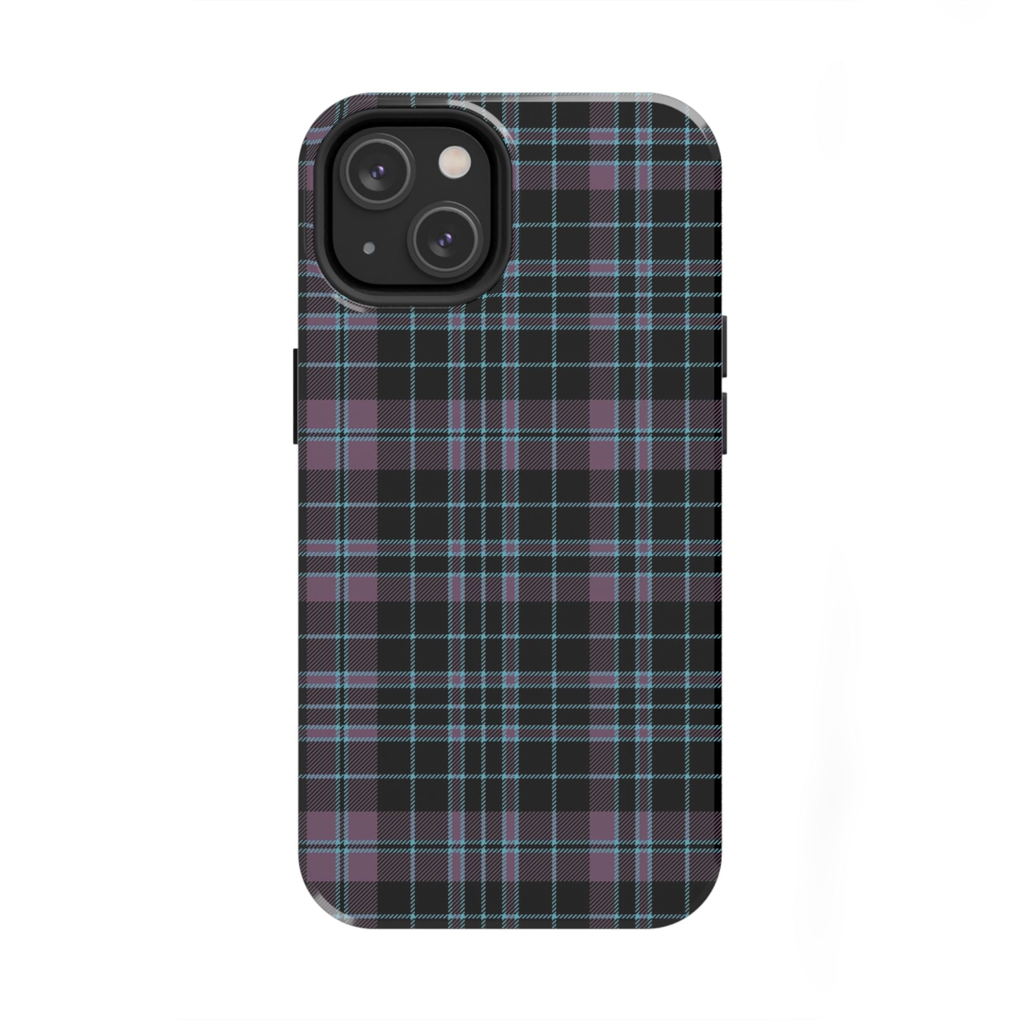 Punk Purple and Blue Plaid Phone Case
