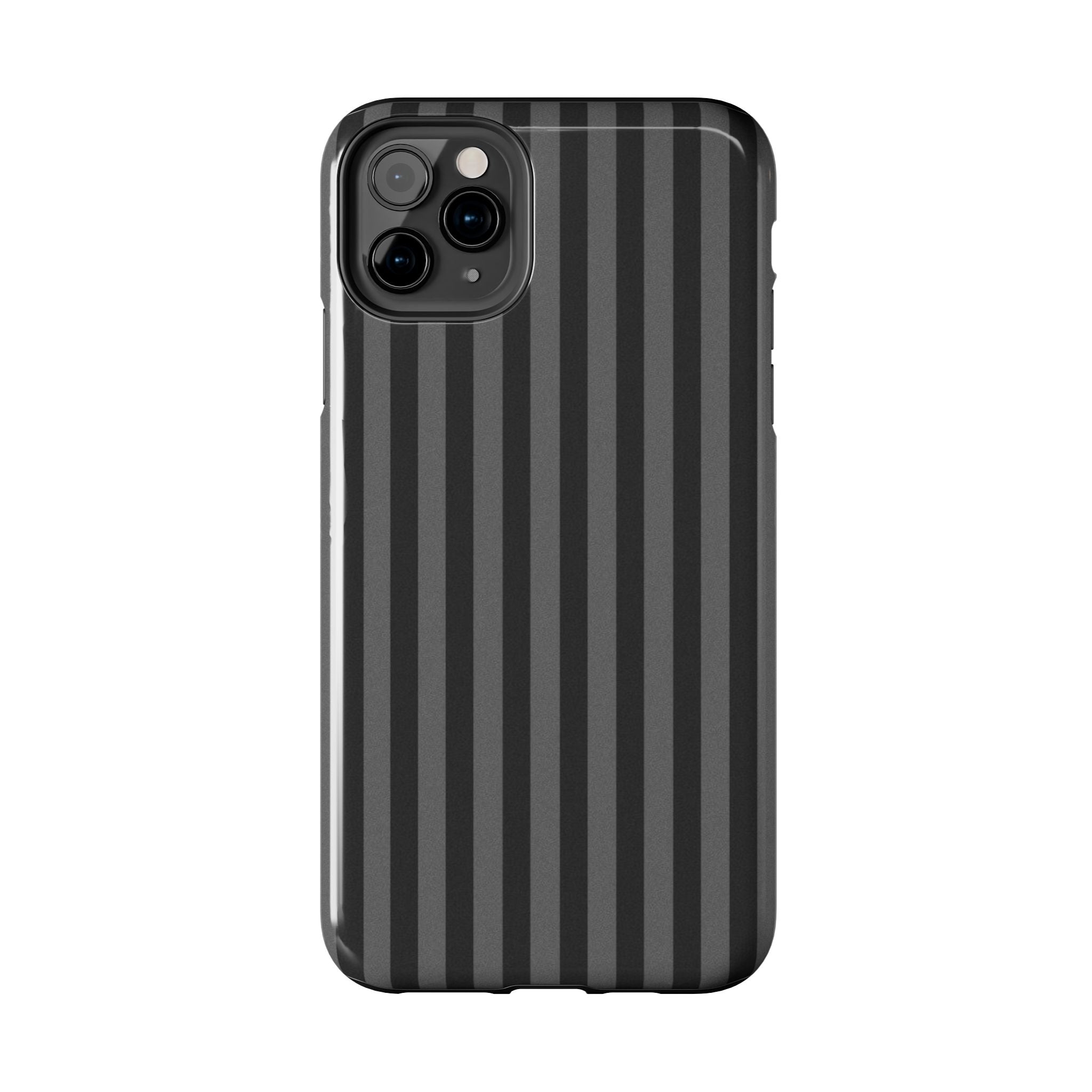 Dark Grey and Black Stripes Phone Case
