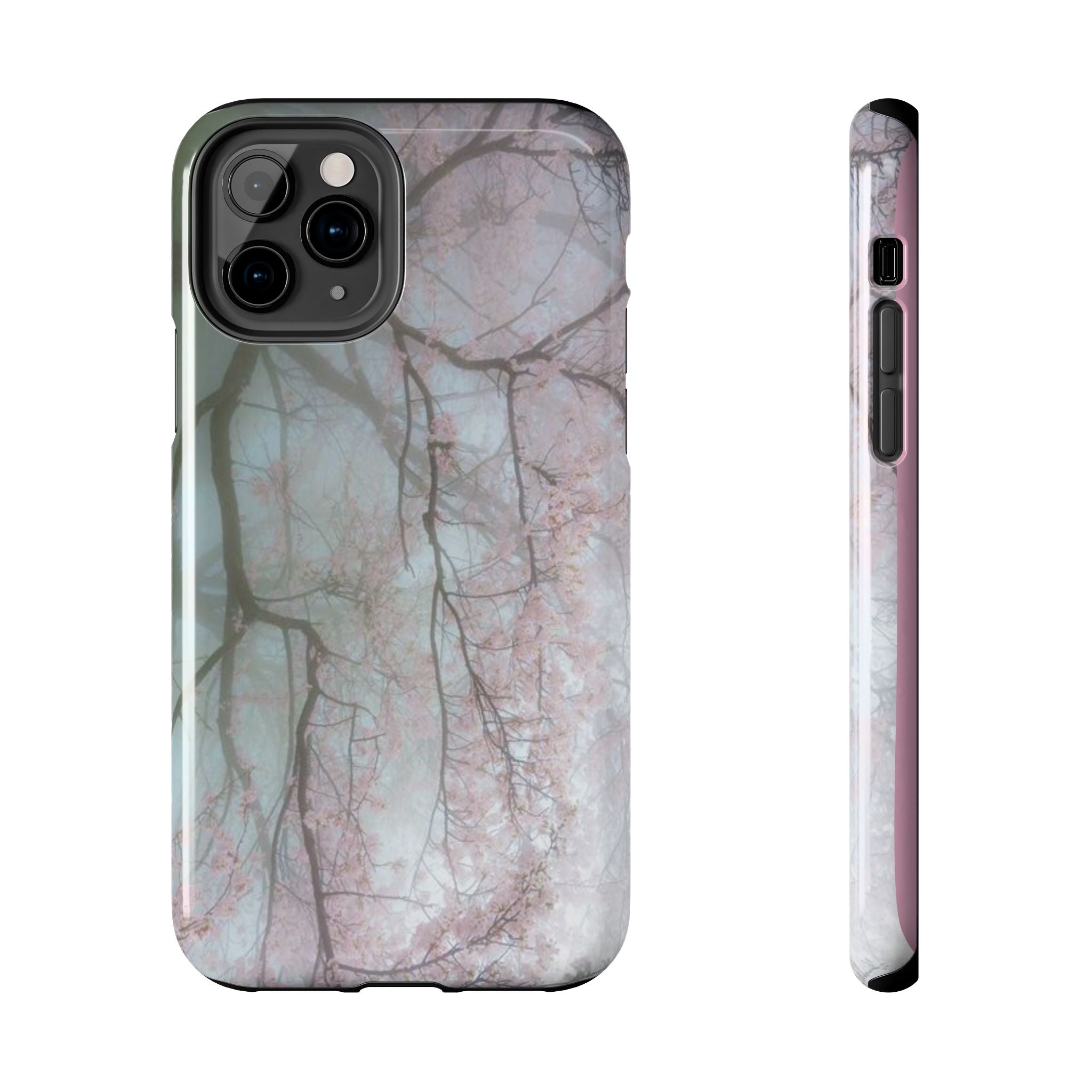 Foggy Cherry Blossom Cyber Phone Case  - Tough Impact-Resistant Case