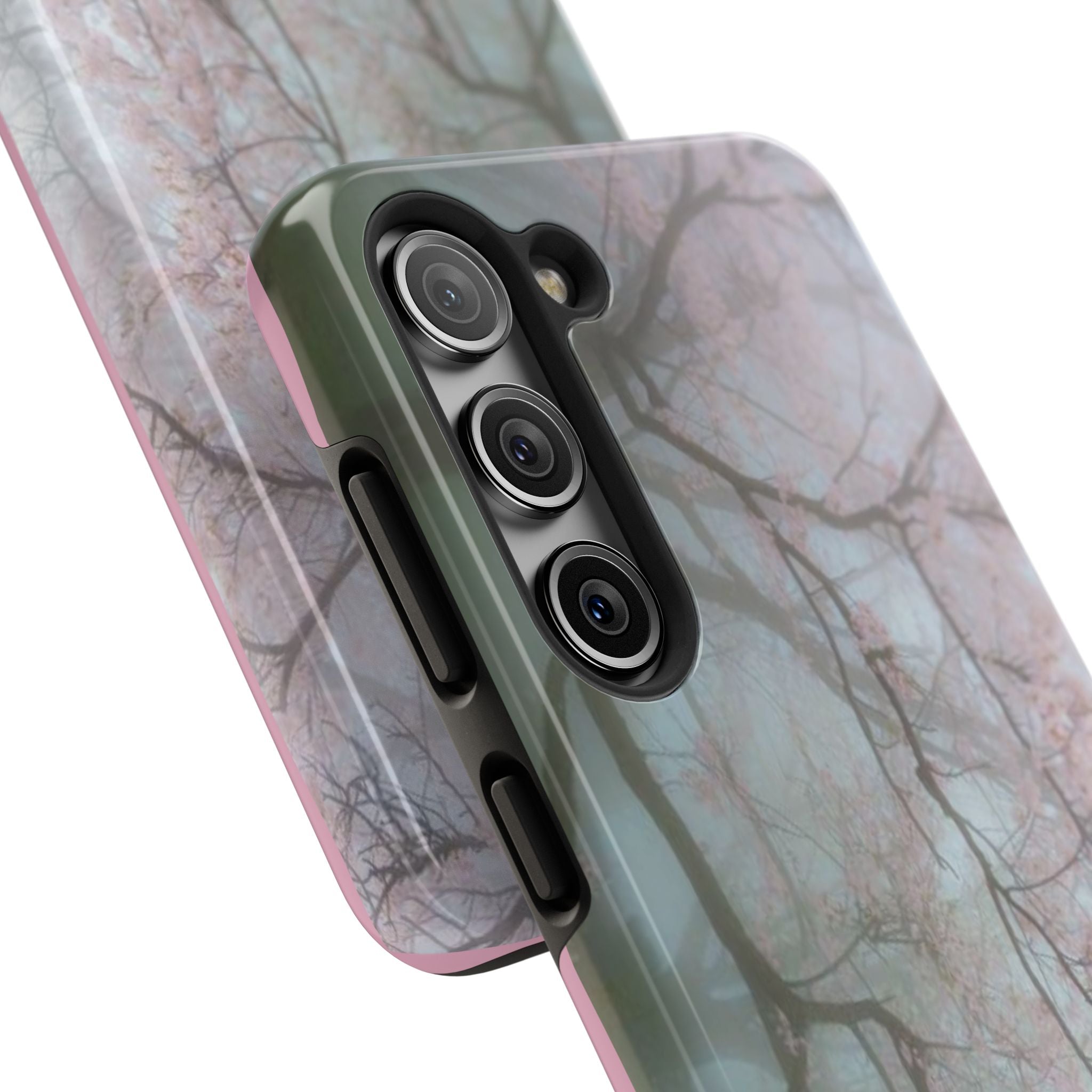 Foggy Cherry Blossom Cyber Phone Case  - Tough Impact-Resistant Case