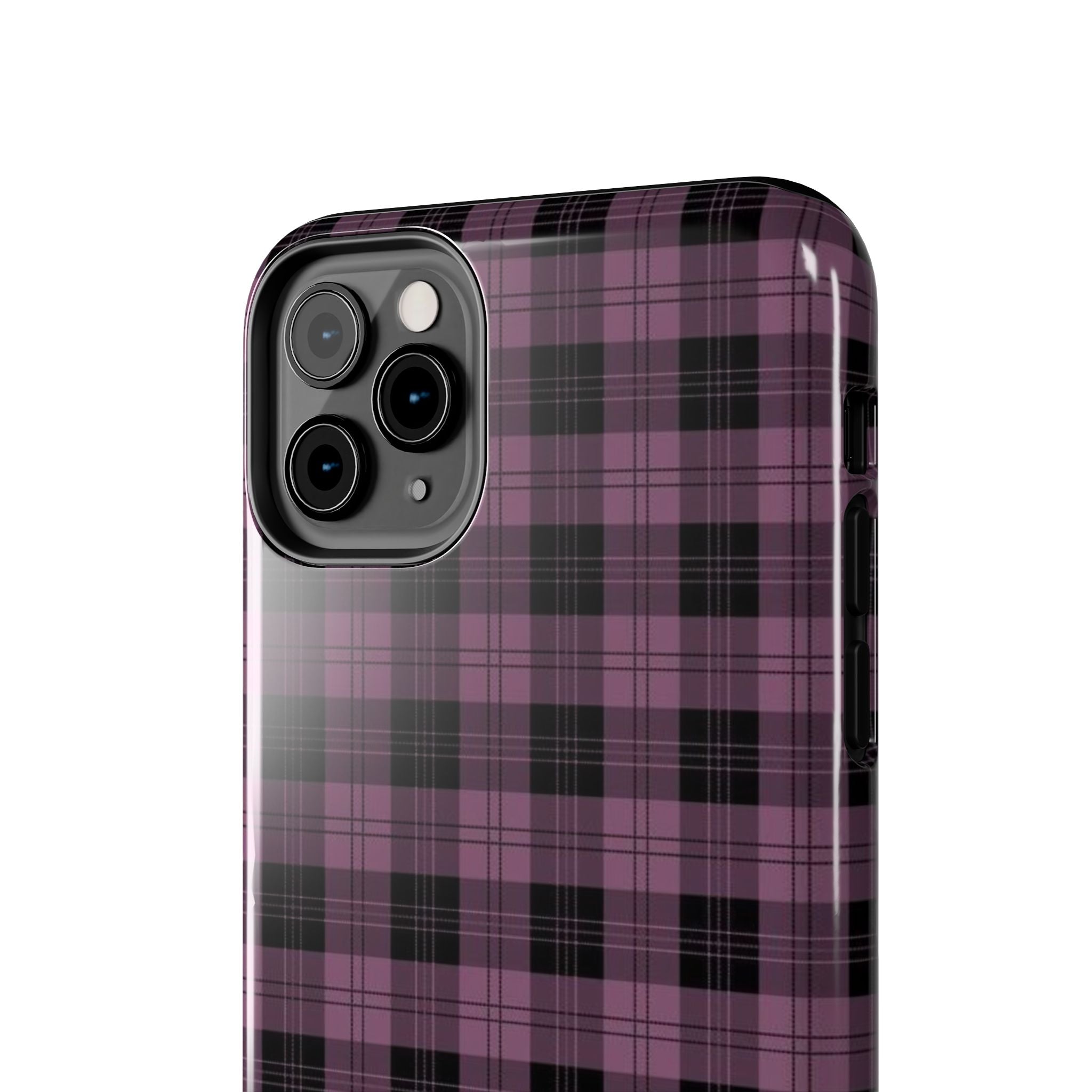 Emo Dark Pink Gingham Plaid Phone Case  - Tough Impact-Resistant Case