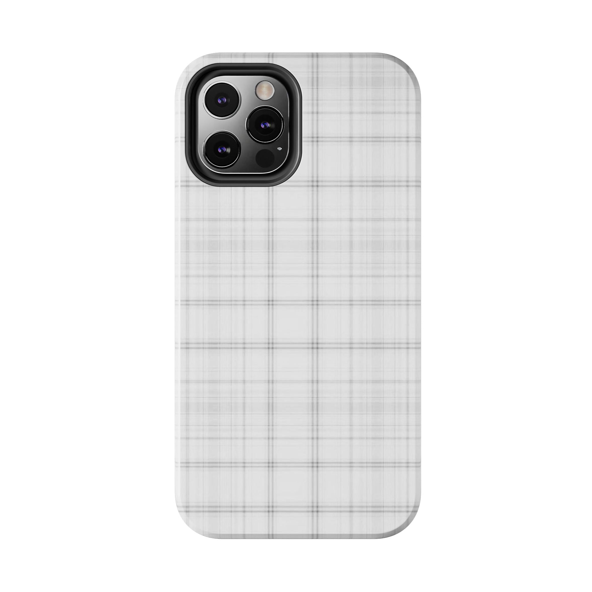 White Gingham Phone Case