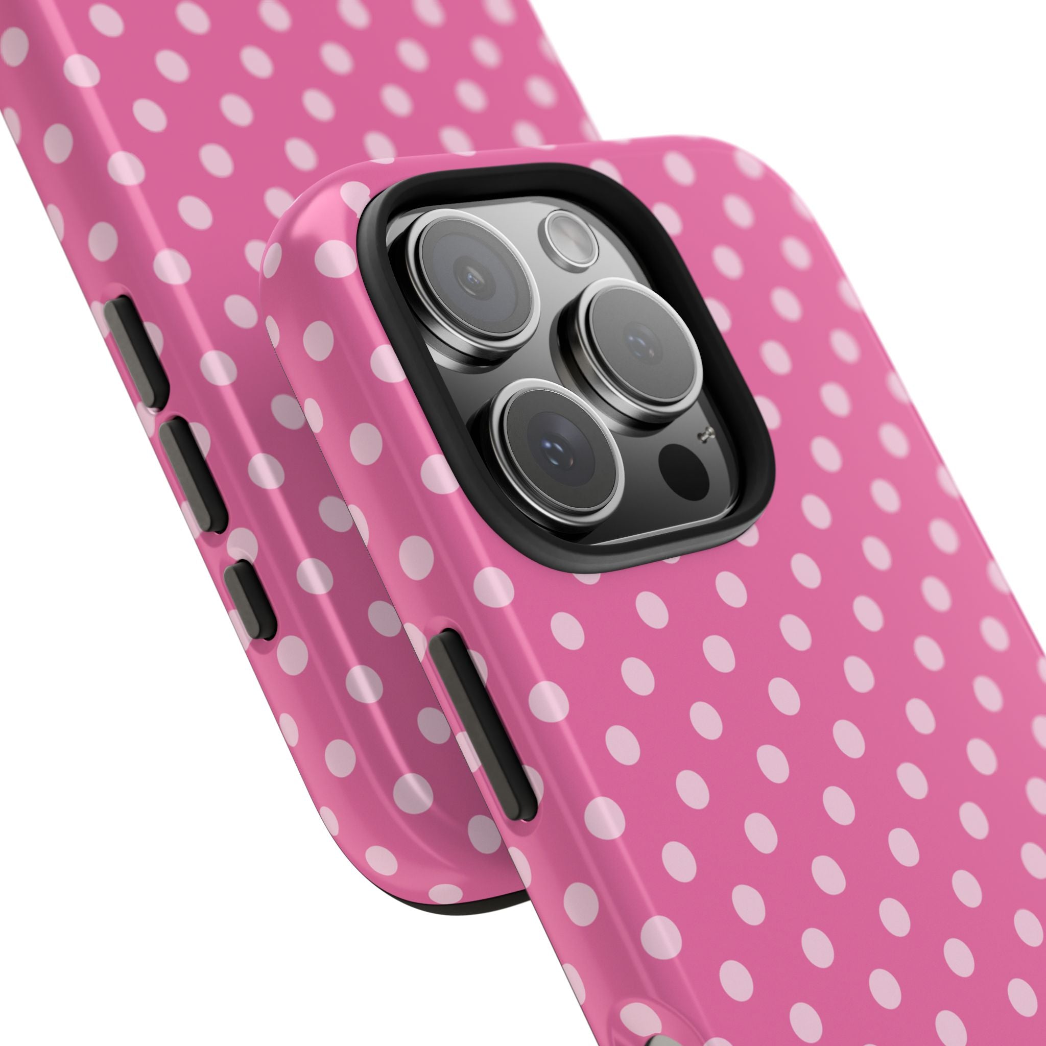 Pink on Pink Polka Dot Phone Case  - Tough Impact-Resistant Case