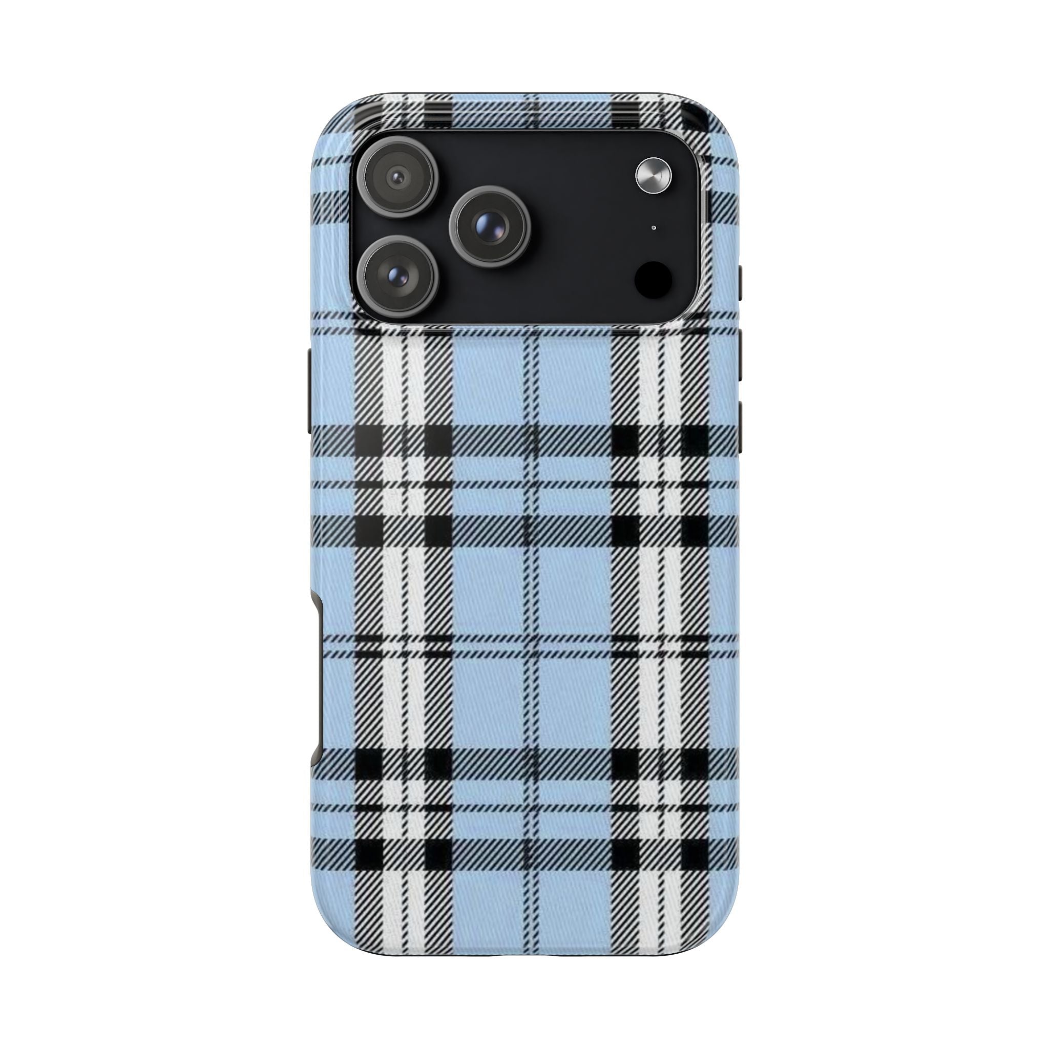 Light Baby Blue Gingham Plaid Phone Case