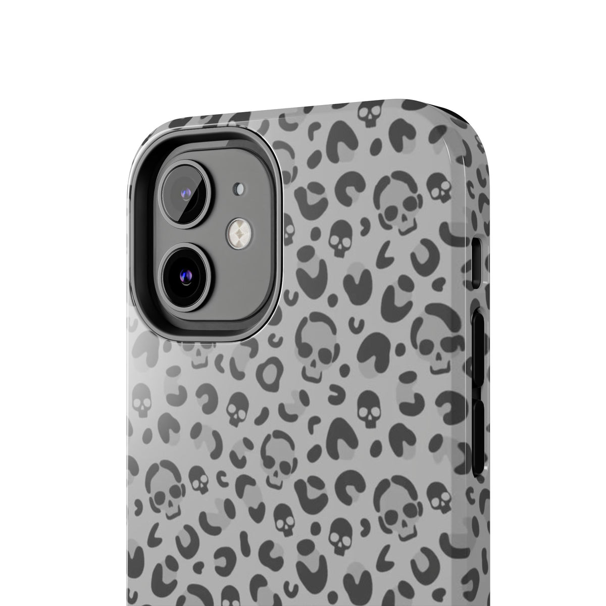 Skull Cheetah Grey Leopard Phone Case