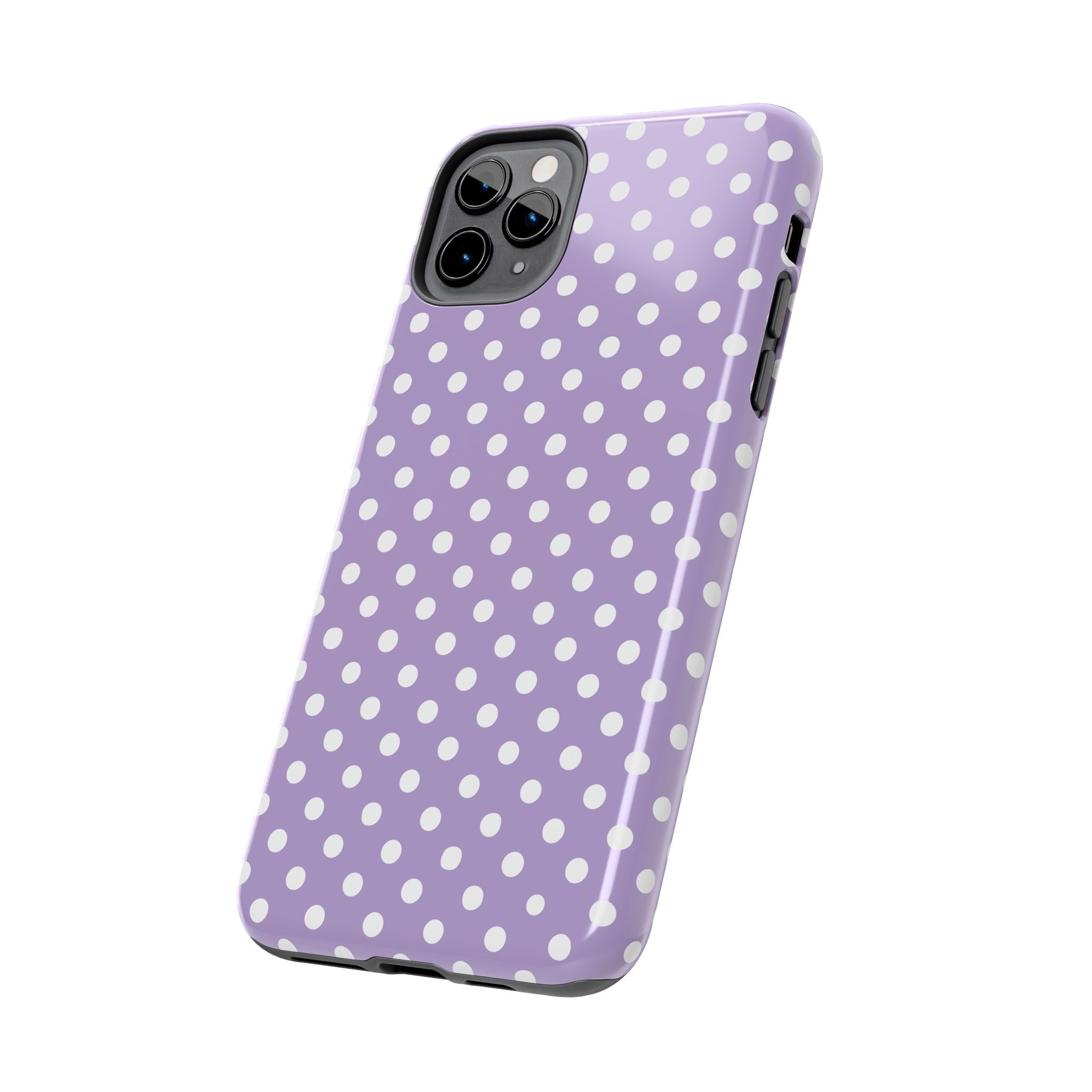 Purple Polka Dot Phone Case  - Tough Impact-Resistant Case