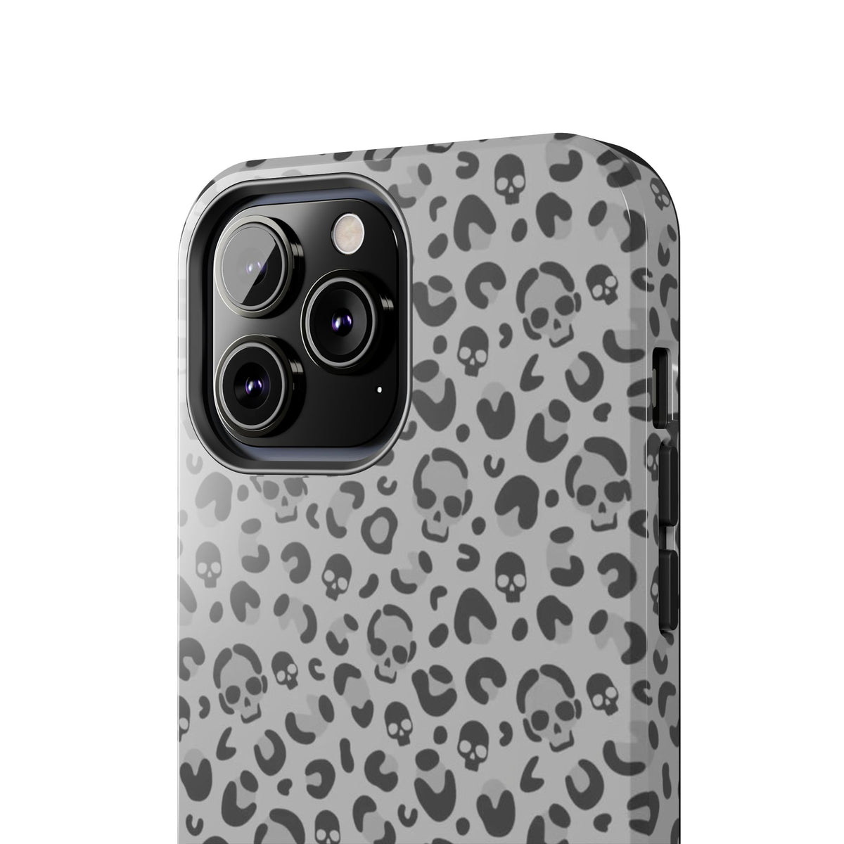 Skull Cheetah Grey Leopard Phone Case