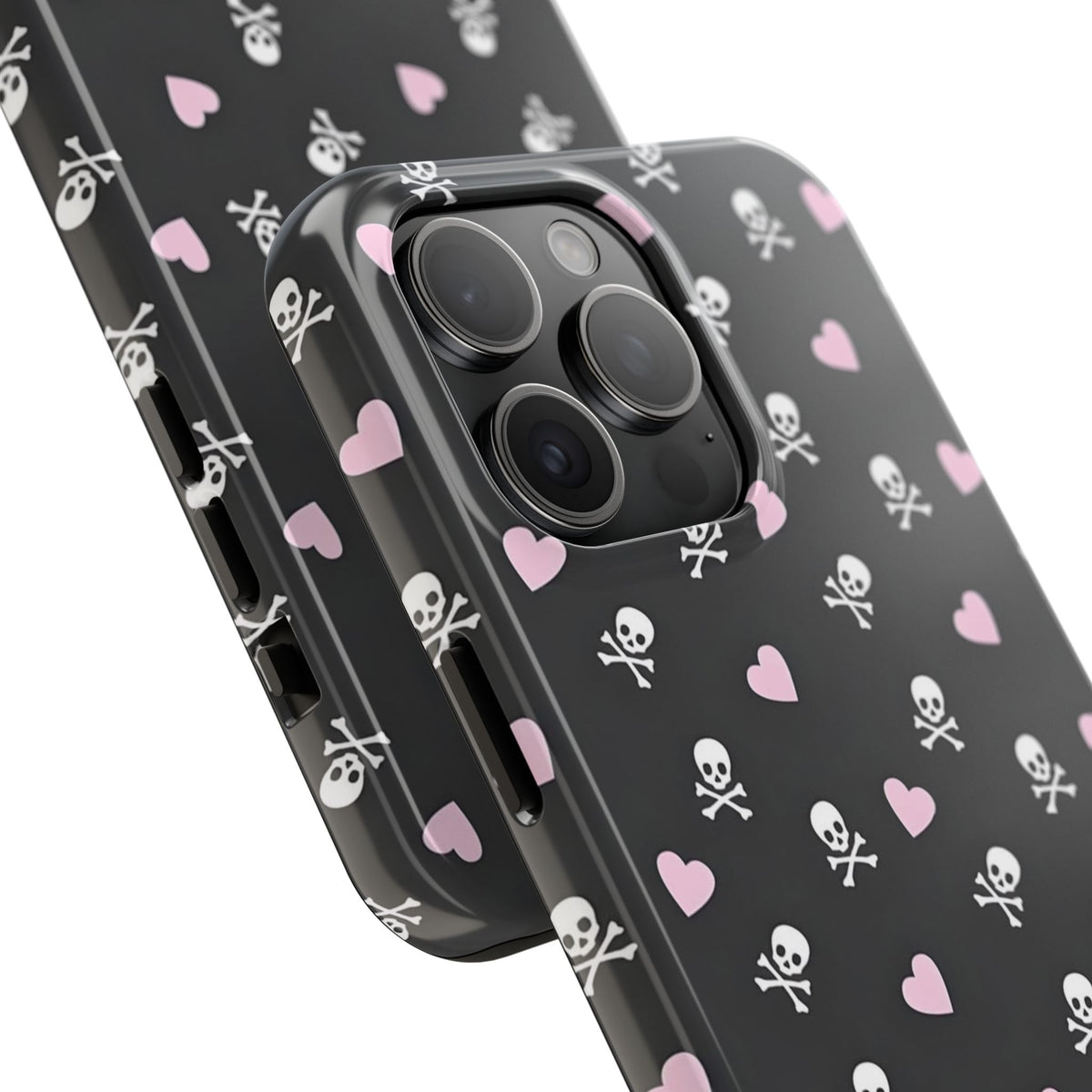 Cute Skulls and Hearts Phone Case  - Tough Impact-Resistant Case